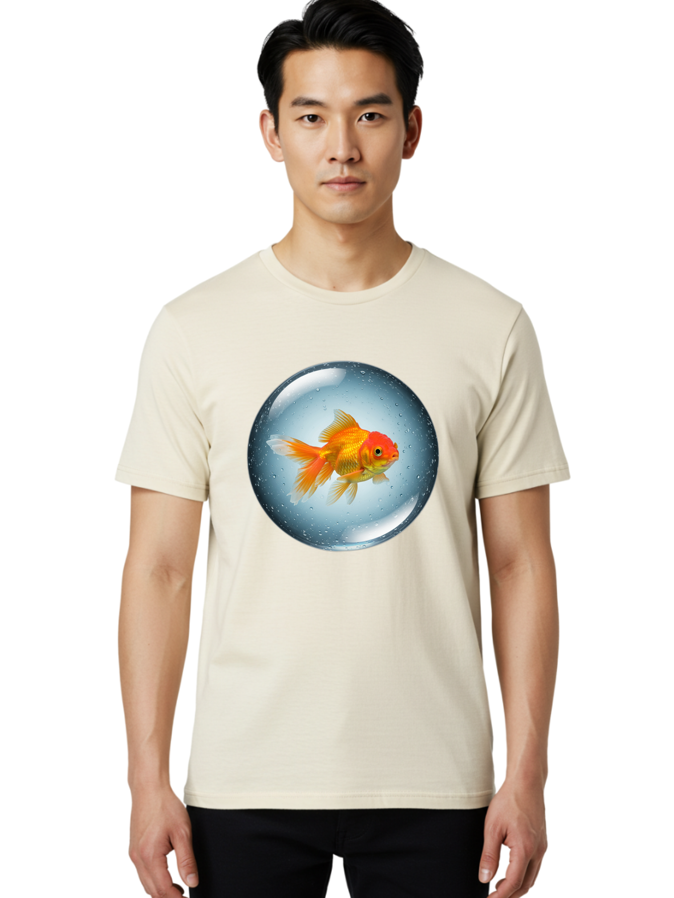 Goldfish-In-Sphere Men'S Graphic Tee, 100% Cotton, Comfortable Casual Summer Wear, Machine Washable, Vintage Camera, Old Camera, Antique Camera, Black Camera, Classic Photography, Photography Equipment, Nostalgic Device, Film Camera, Bam572
