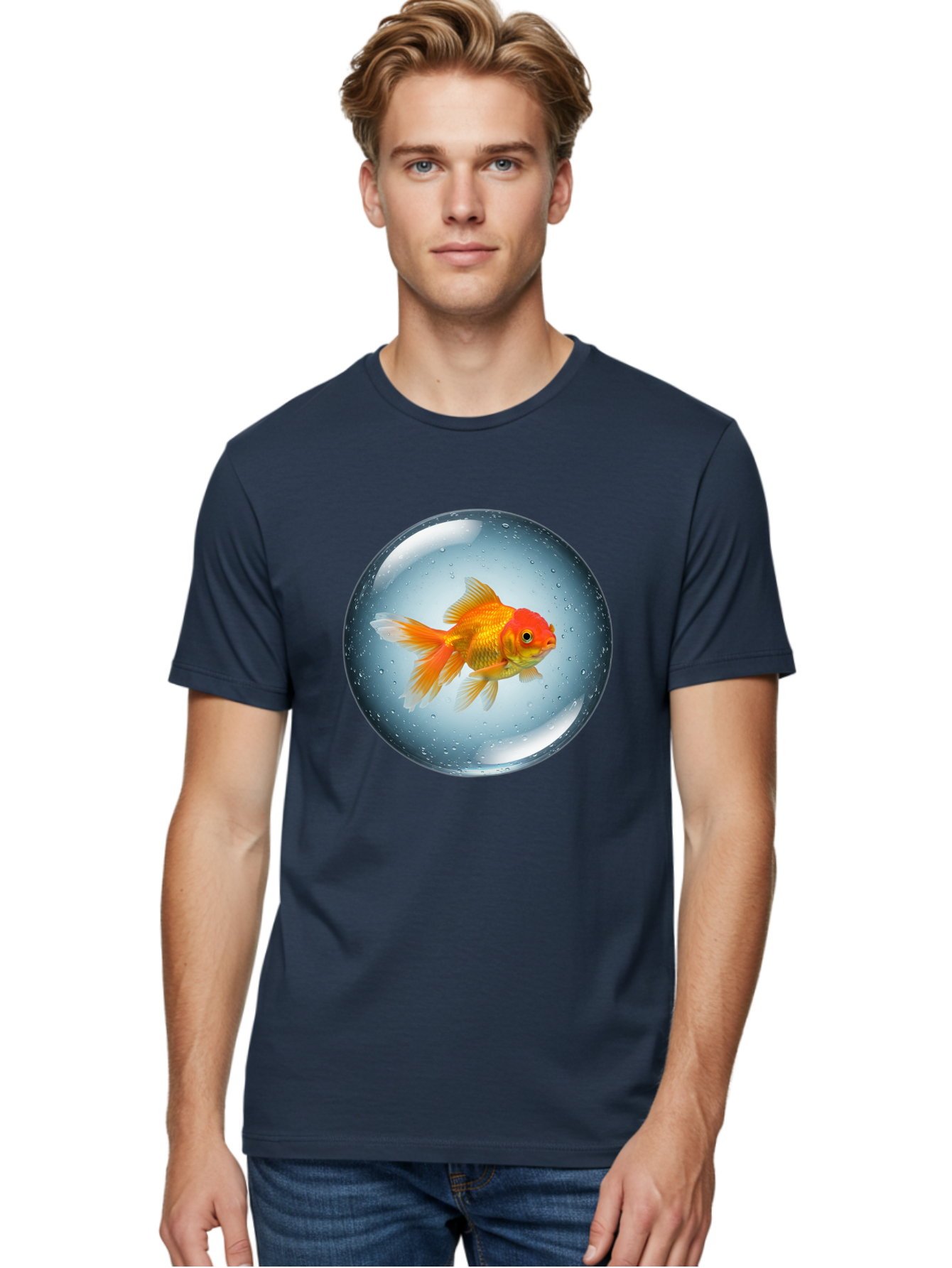 Goldfish-In-Sphere Men'S Graphic Tee, 100% Cotton, Comfortable Casual Summer Wear, Machine Washable, Vintage Camera, Old Camera, Antique Camera, Black Camera, Classic Photography, Photography Equipment, Nostalgic Device, Film Camera, Bam572