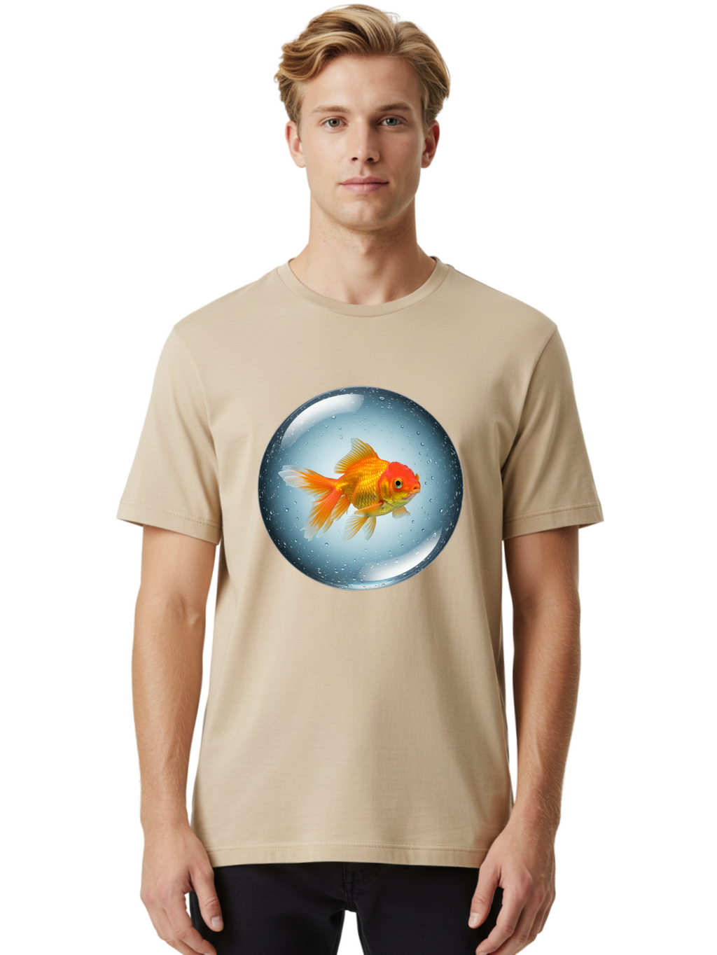 Goldfish-In-Sphere Men'S Graphic Tee, 100% Cotton, Comfortable Casual Summer Wear, Machine Washable, Vintage Camera, Old Camera, Antique Camera, Black Camera, Classic Photography, Photography Equipment, Nostalgic Device, Film Camera, Bam572