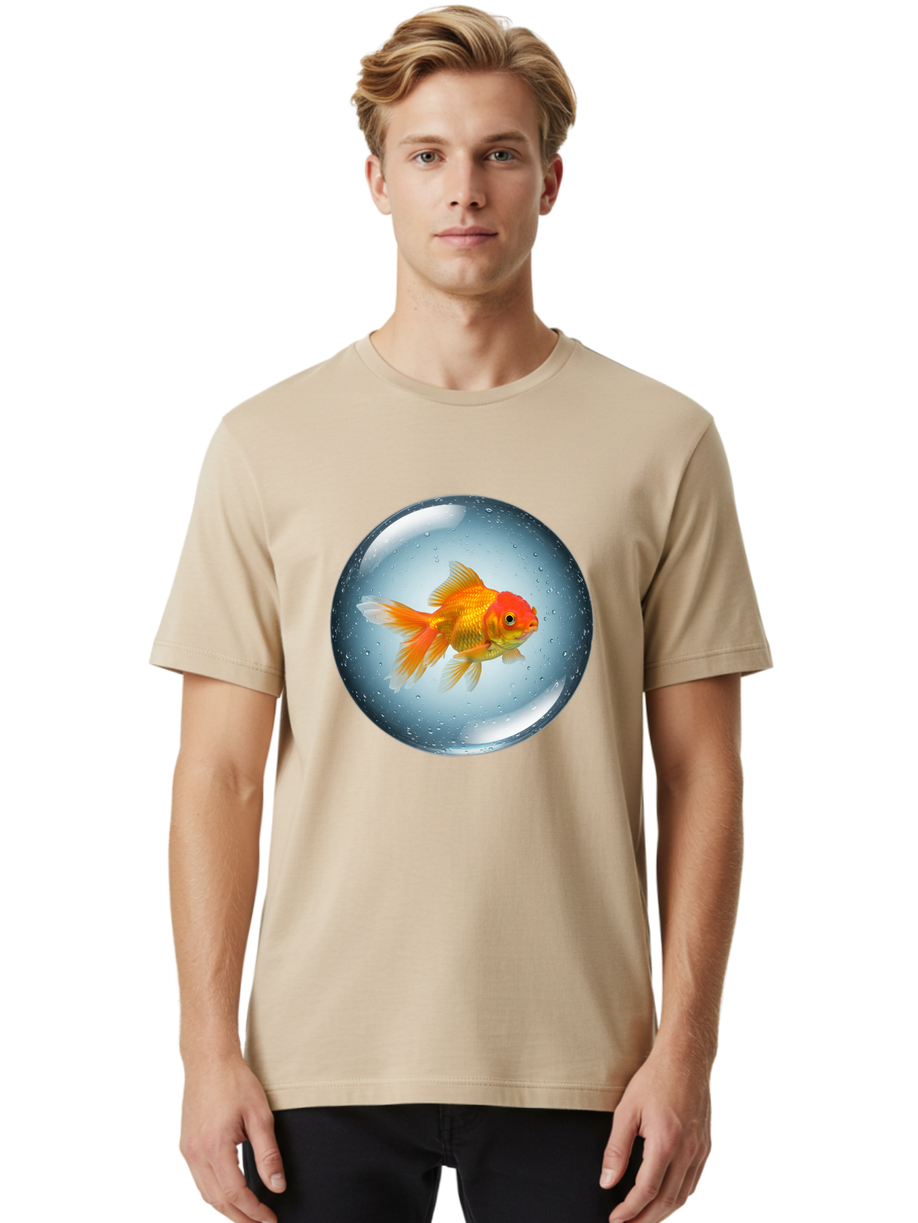 Goldfish-In-Sphere Men'S Graphic Tee, 100% Cotton, Comfortable Casual Summer Wear, Machine Washable, Vintage Camera, Old Camera, Antique Camera, Black Camera, Classic Photography, Photography Equipment, Nostalgic Device, Film Camera, Bam572