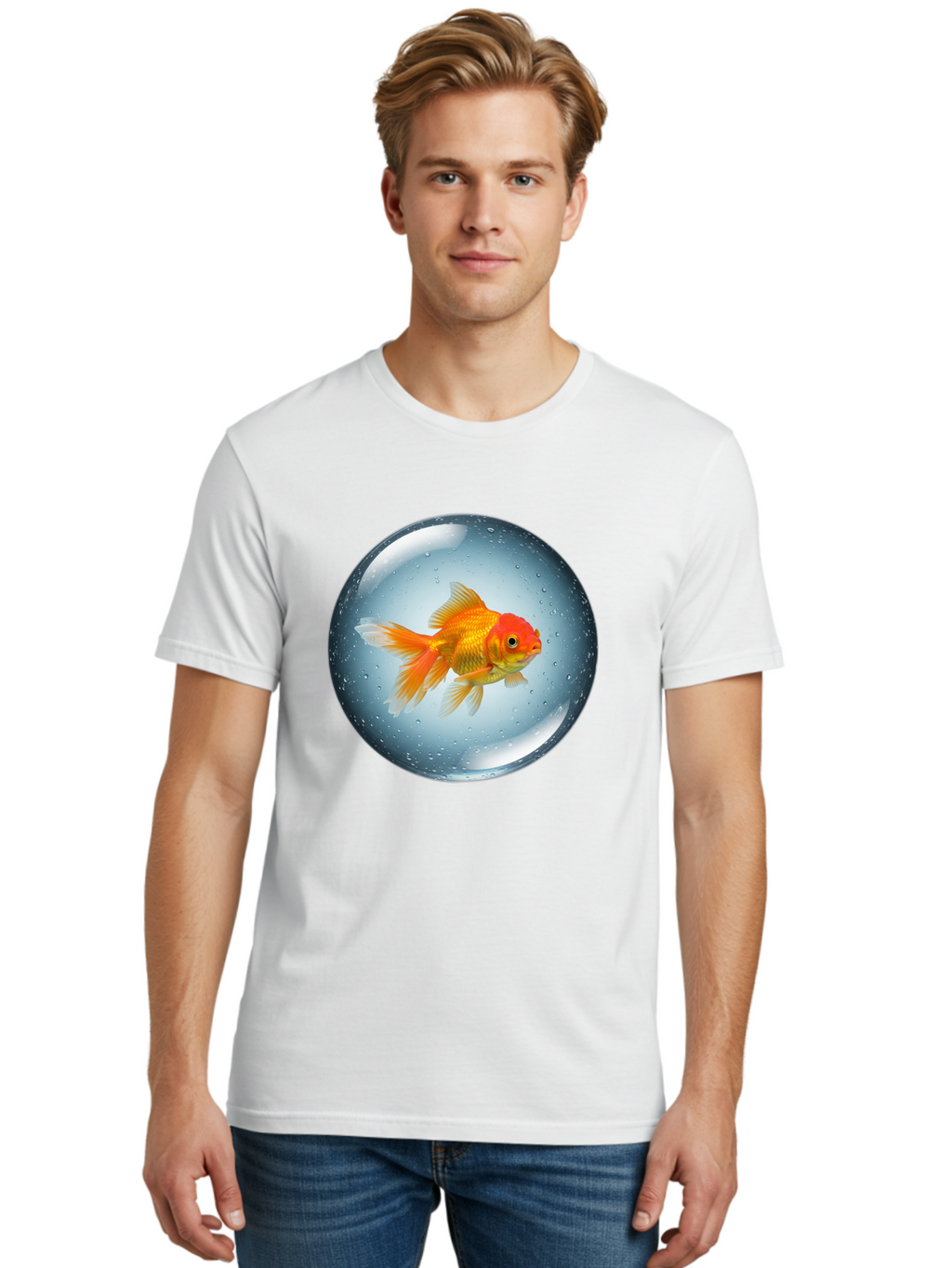 Goldfish-In-Sphere Men'S Graphic Tee, 100% Cotton, Comfortable Casual Summer Wear, Machine Washable, Vintage Camera, Old Camera, Antique Camera, Black Camera, Classic Photography, Photography Equipment, Nostalgic Device, Film Camera, Bam572