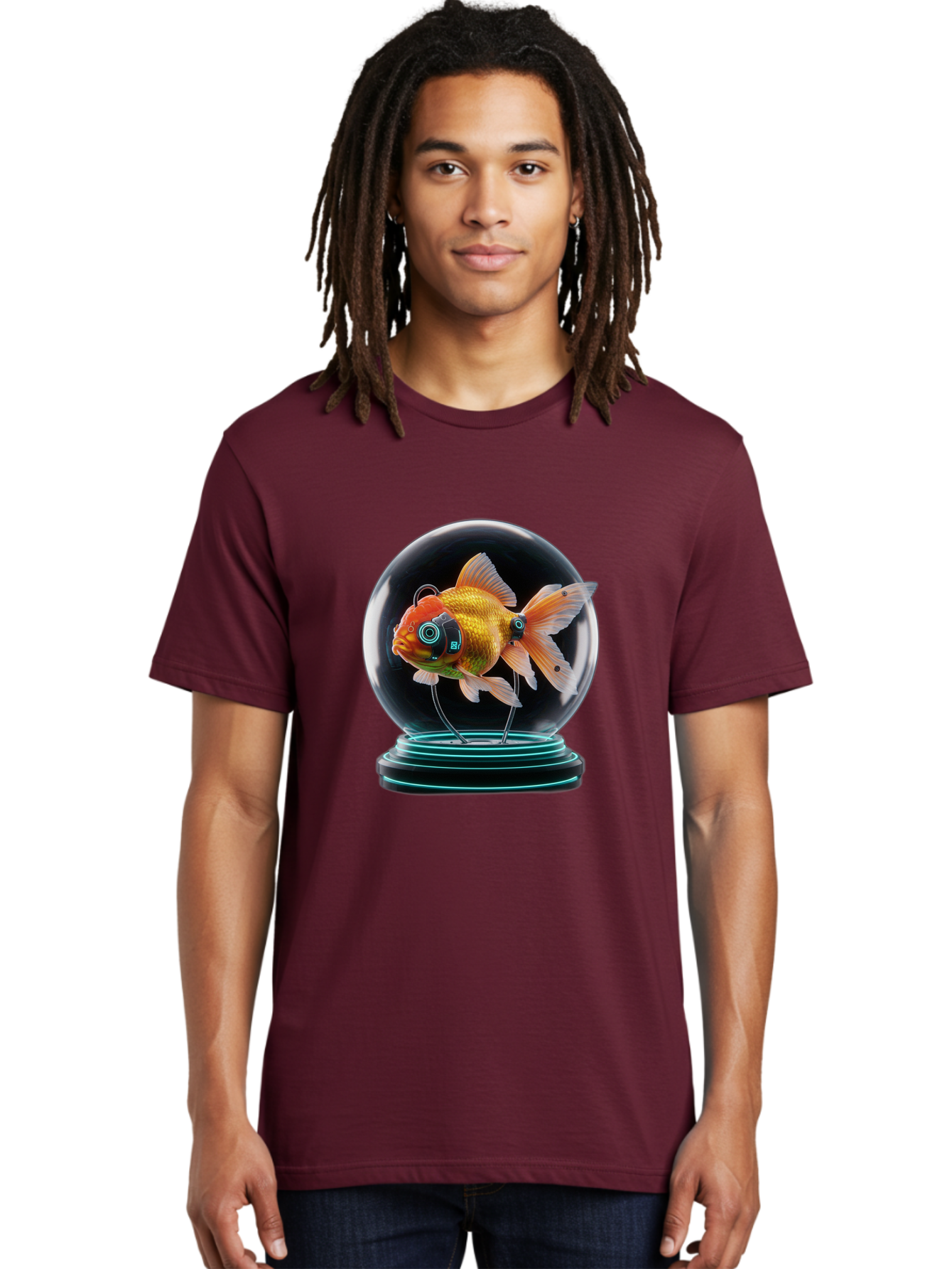 Goldfish-Robot-Eyes Men'S Graphic Tee, 100% Cotton, Comfortable Casual Summer Wear, Machine Washable, Vintage Camera, Old Camera, Antique Camera, Black Camera, Classic Photography, Photography Equipment, Nostalgic Device, Film Camera, Bam574