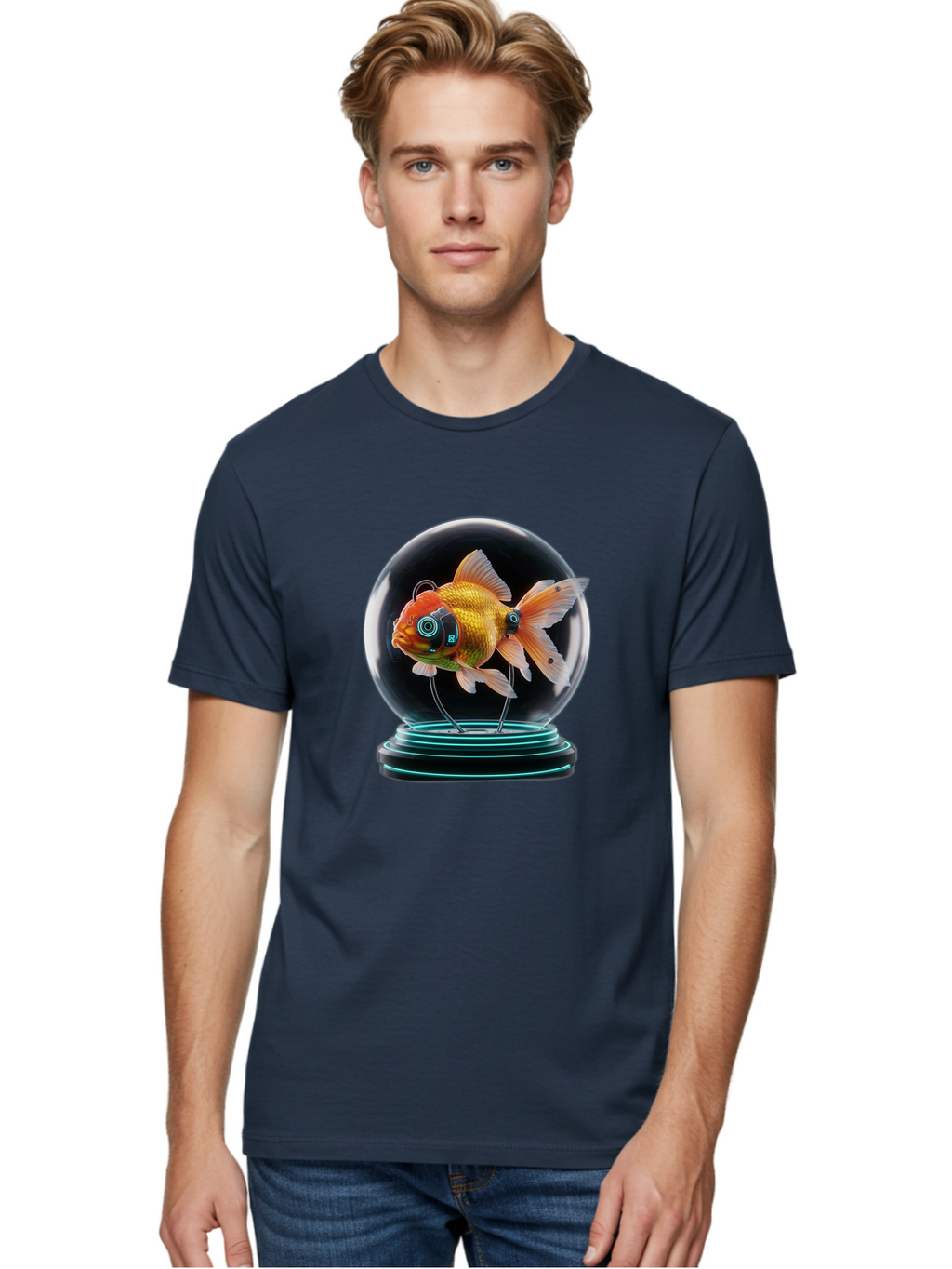 Goldfish-Robot-Eyes Men'S Graphic Tee, 100% Cotton, Comfortable Casual Summer Wear, Machine Washable, Vintage Camera, Old Camera, Antique Camera, Black Camera, Classic Photography, Photography Equipment, Nostalgic Device, Film Camera, Bam574