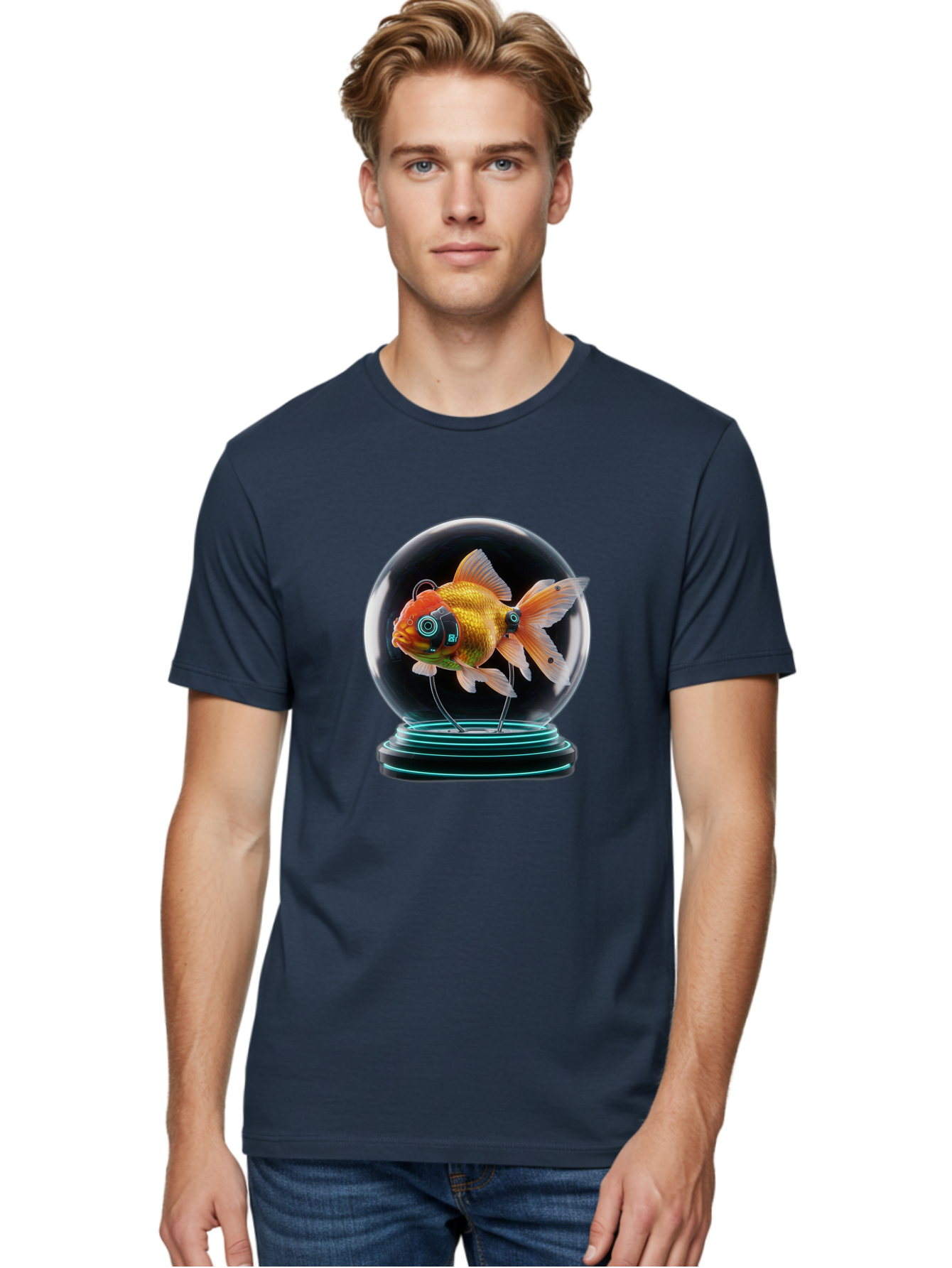 Goldfish-Robot-Eyes Men'S Graphic Tee, 100% Cotton, Comfortable Casual Summer Wear, Machine Washable, Vintage Camera, Old Camera, Antique Camera, Black Camera, Classic Photography, Photography Equipment, Nostalgic Device, Film Camera, Bam574