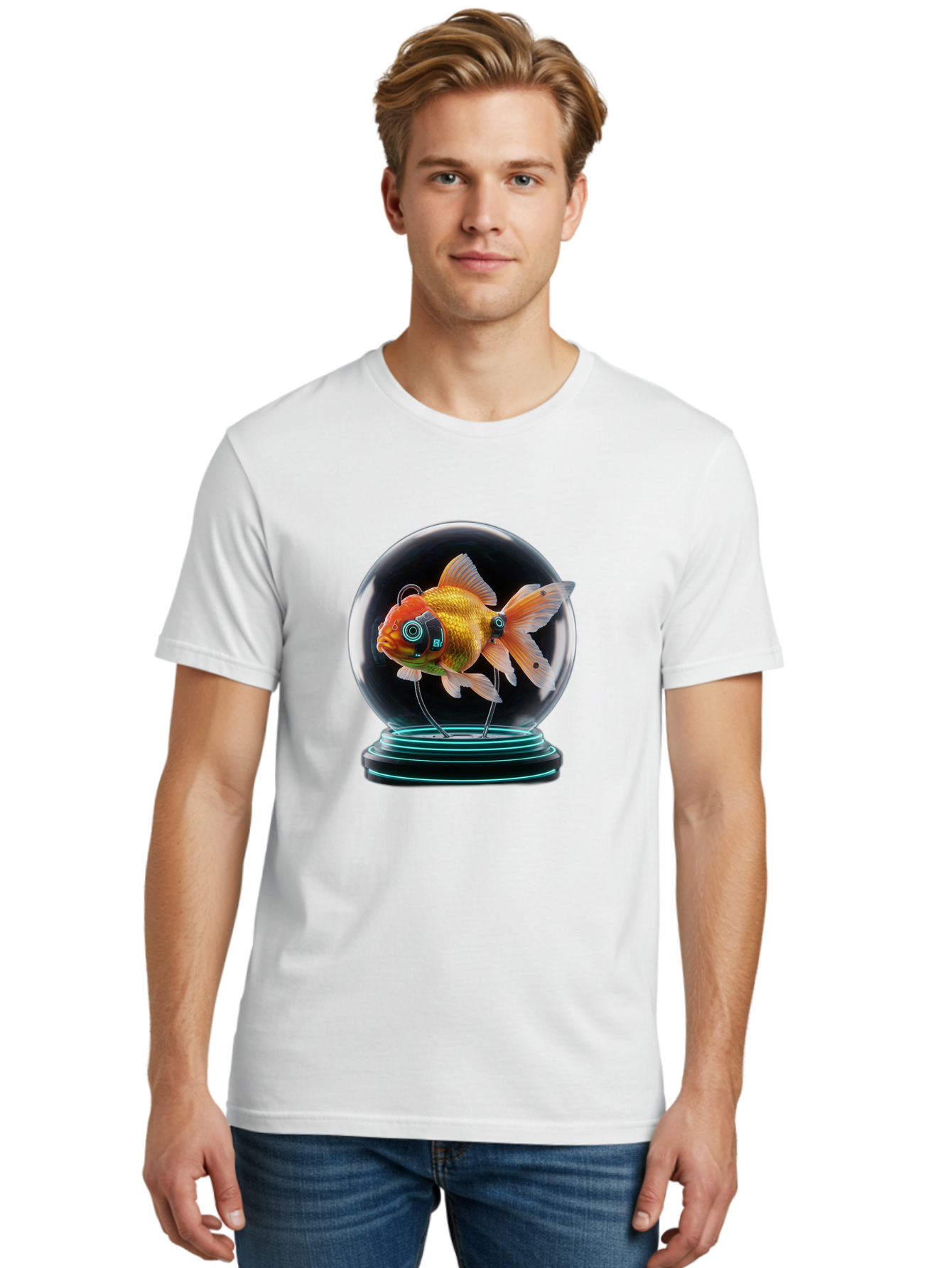 Goldfish-Robot-Eyes Men'S Graphic Tee, 100% Cotton, Comfortable Casual Summer Wear, Machine Washable, Vintage Camera, Old Camera, Antique Camera, Black Camera, Classic Photography, Photography Equipment, Nostalgic Device, Film Camera, Bam574