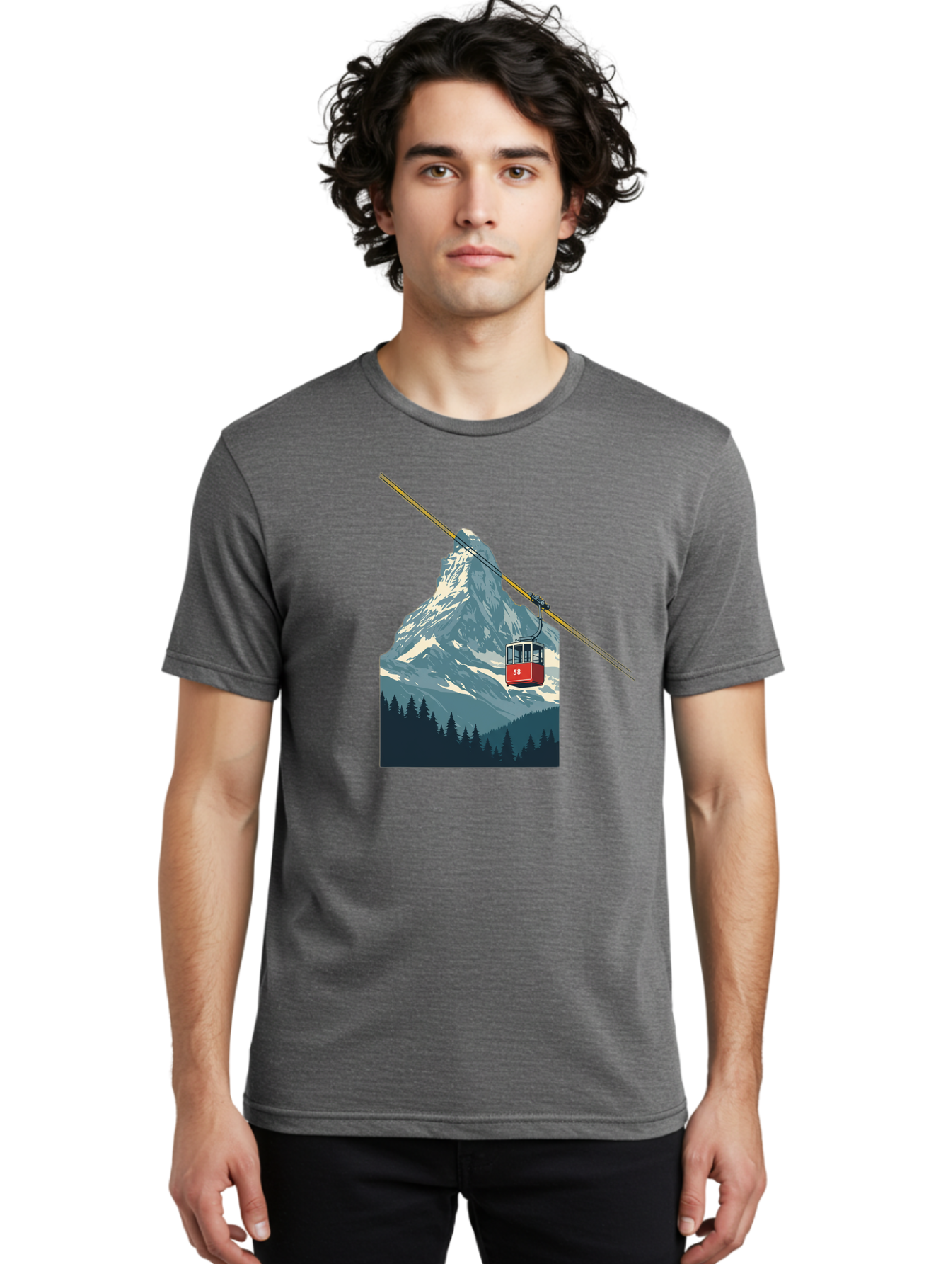 Gondola-Lift Men'S Graphic Tee, 100% Cotton, Comfortable Casual Summer Wear, Machine Washable, Vintage Camera, Old Camera, Antique Camera, Black Camera, Classic Photography, Photography Equipment, Nostalgic Device, Film Camera, Camera Art Bam576