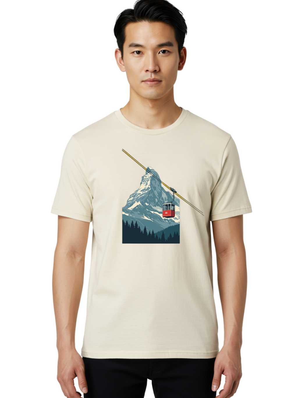 Gondola-Lift Men'S Graphic Tee, 100% Cotton, Comfortable Casual Summer Wear, Machine Washable, Vintage Camera, Old Camera, Antique Camera, Black Camera, Classic Photography, Photography Equipment, Nostalgic Device, Film Camera, Camera Art Bam576