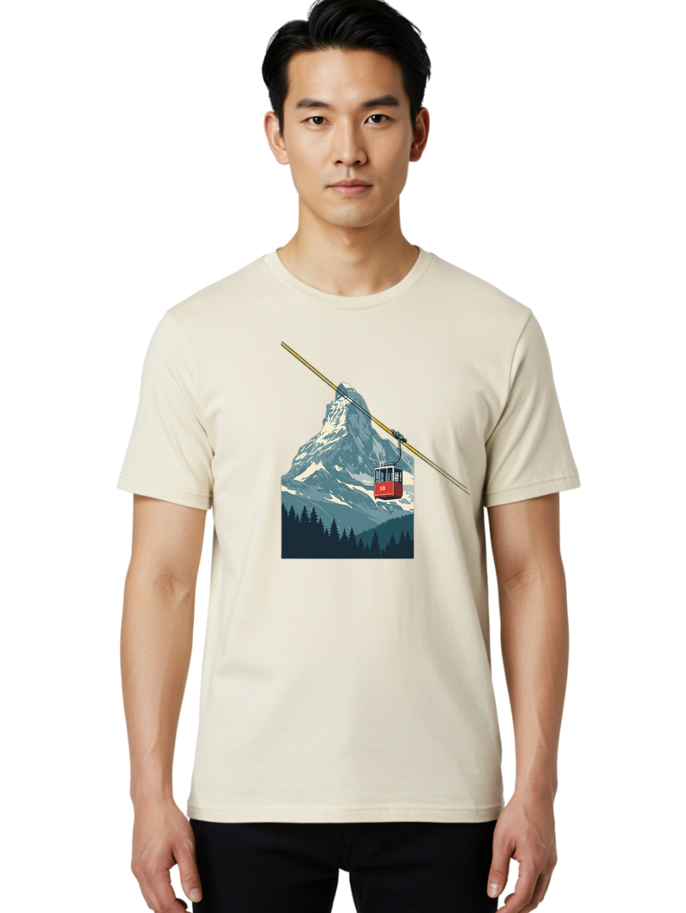 Gondola-Lift Men'S Graphic Tee, 100% Cotton, Comfortable Casual Summer Wear, Machine Washable, Vintage Camera, Old Camera, Antique Camera, Black Camera, Classic Photography, Photography Equipment, Nostalgic Device, Film Camera, Camera Art Bam576