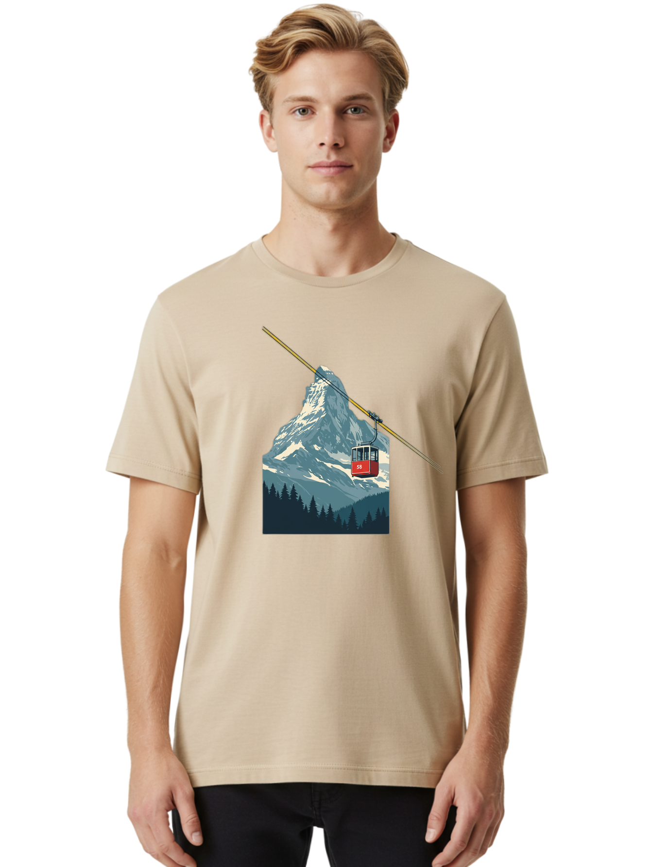 Gondola-Lift Men'S Graphic Tee, 100% Cotton, Comfortable Casual Summer Wear, Machine Washable, Vintage Camera, Old Camera, Antique Camera, Black Camera, Classic Photography, Photography Equipment, Nostalgic Device, Film Camera, Camera Art Bam576
