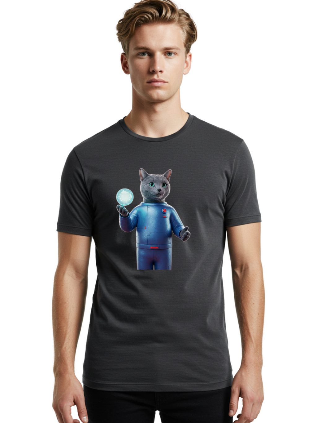 Gray-Cat-In-Spacesuit Men'S Graphic Tee, 100% Cotton, Comfortable Casual Summer Wear, Machine Washable, Vintage Camera, Old Camera, Antique Camera, Black Camera, Classic Photography, Photography Equipment, Nostalgic Device, Film Camera, Bam585
