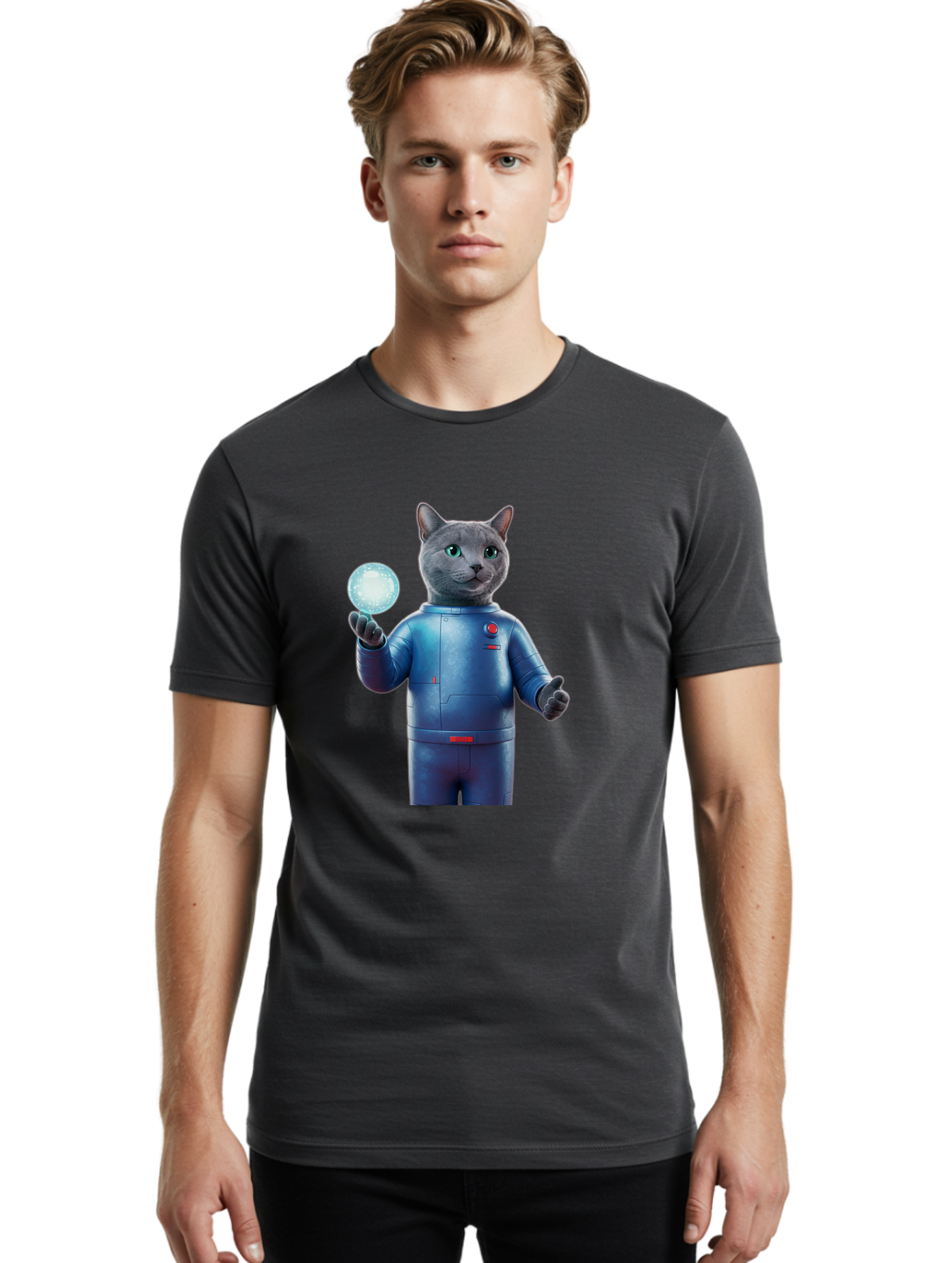 Gray-Cat-In-Spacesuit Men'S Graphic Tee, 100% Cotton, Comfortable Casual Summer Wear, Machine Washable, Vintage Camera, Old Camera, Antique Camera, Black Camera, Classic Photography, Photography Equipment, Nostalgic Device, Film Camera, Bam585