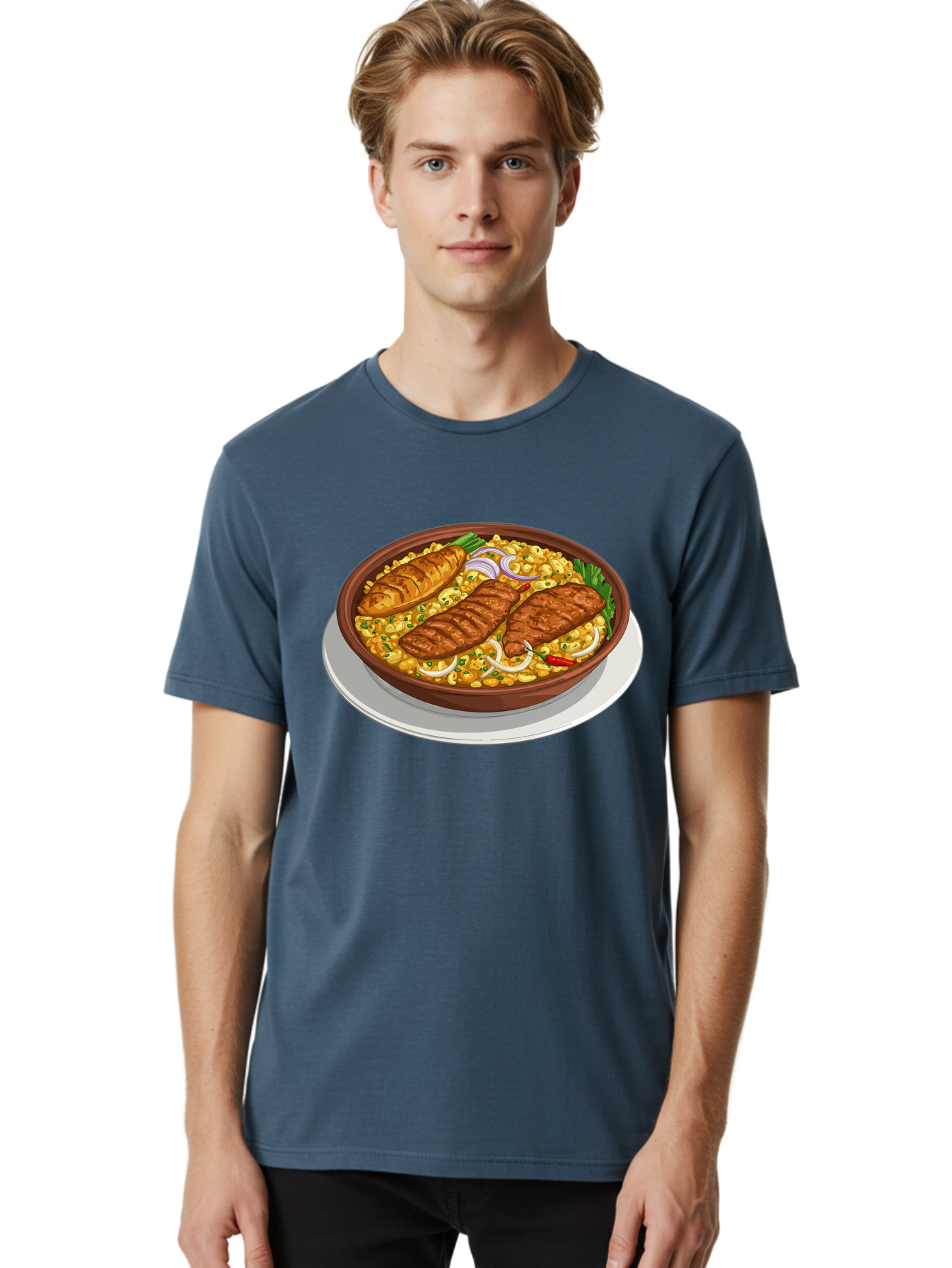 Grilled-Meat-Dish Men'S Graphic Tee, 100% Cotton, Comfortable Casual Summer Wear, Machine Washable, Vintage Camera, Old Camera, Antique Camera, Black Camera, Classic Photography, Photography Equipment, Nostalgic Device, Film Camera, Camera Art Bam590