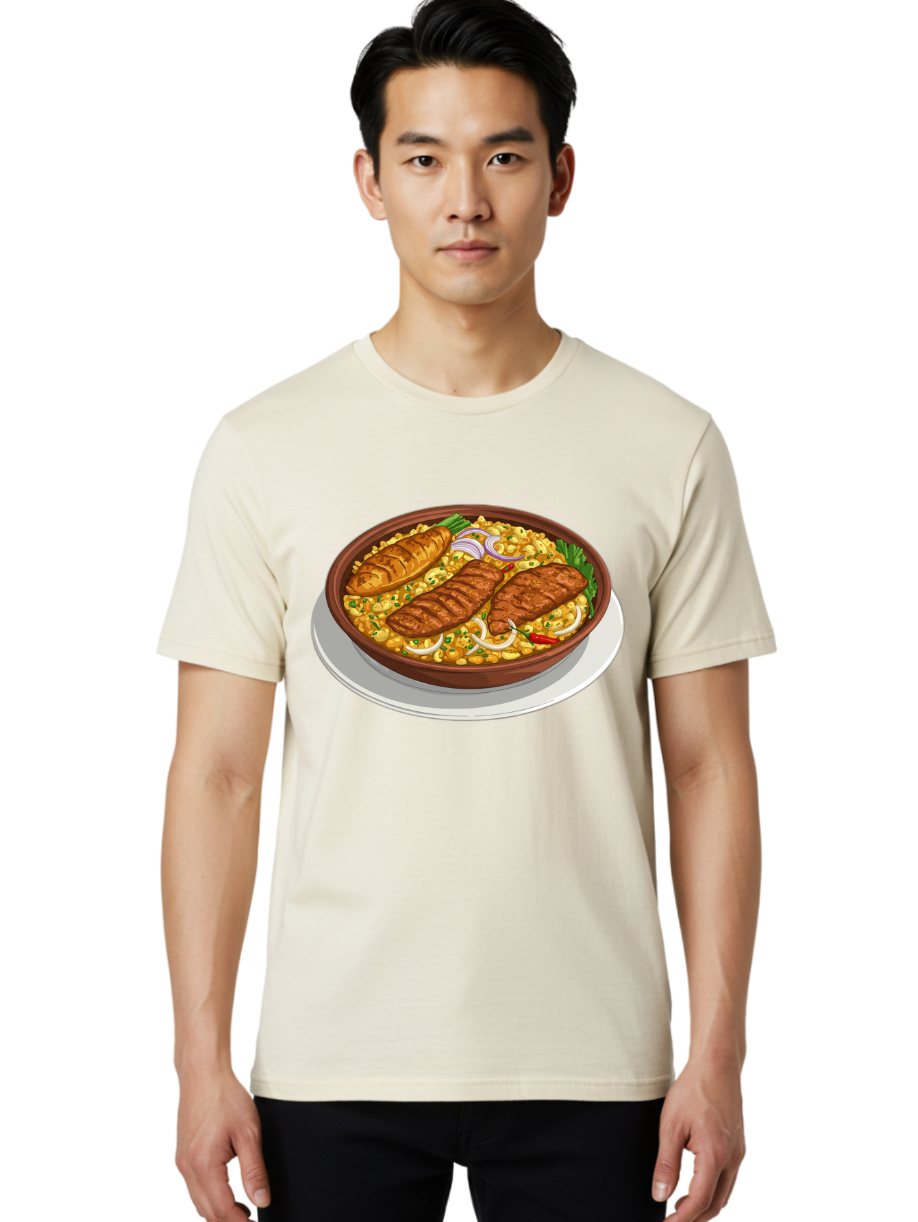Grilled-Meat-Dish Men'S Graphic Tee, 100% Cotton, Comfortable Casual Summer Wear, Machine Washable, Vintage Camera, Old Camera, Antique Camera, Black Camera, Classic Photography, Photography Equipment, Nostalgic Device, Film Camera, Camera Art Bam590