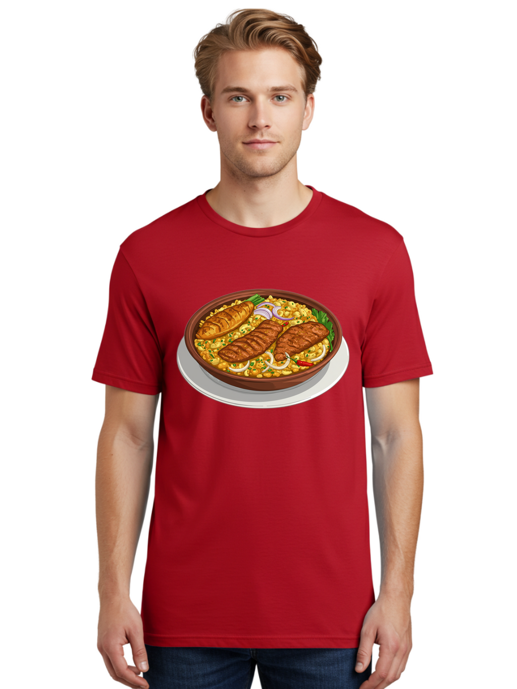 Grilled-Meat-Dish Men'S Graphic Tee, 100% Cotton, Comfortable Casual Summer Wear, Machine Washable, Vintage Camera, Old Camera, Antique Camera, Black Camera, Classic Photography, Photography Equipment, Nostalgic Device, Film Camera, Camera Art Bam590