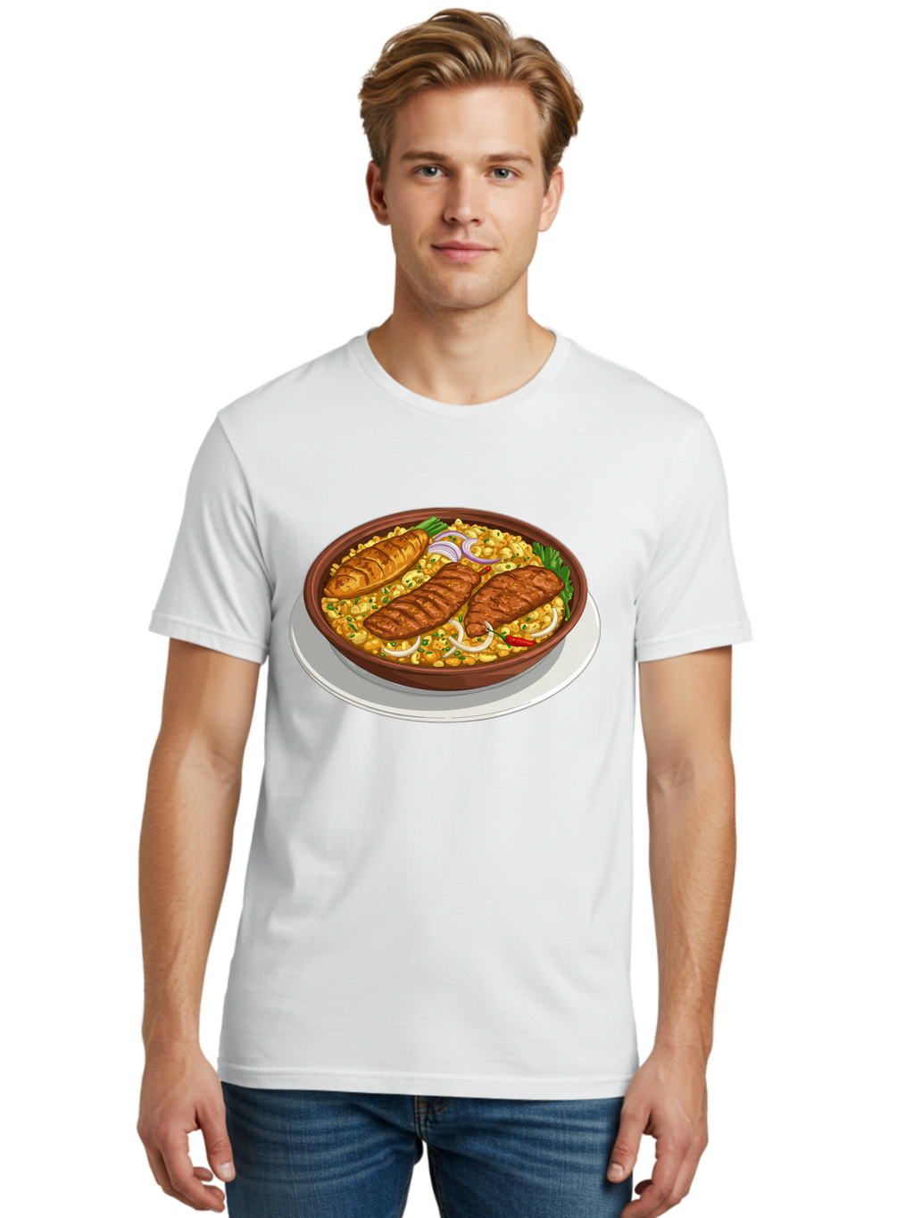 Grilled-Meat-Dish Men'S Graphic Tee, 100% Cotton, Comfortable Casual Summer Wear, Machine Washable, Vintage Camera, Old Camera, Antique Camera, Black Camera, Classic Photography, Photography Equipment, Nostalgic Device, Film Camera, Camera Art Bam590