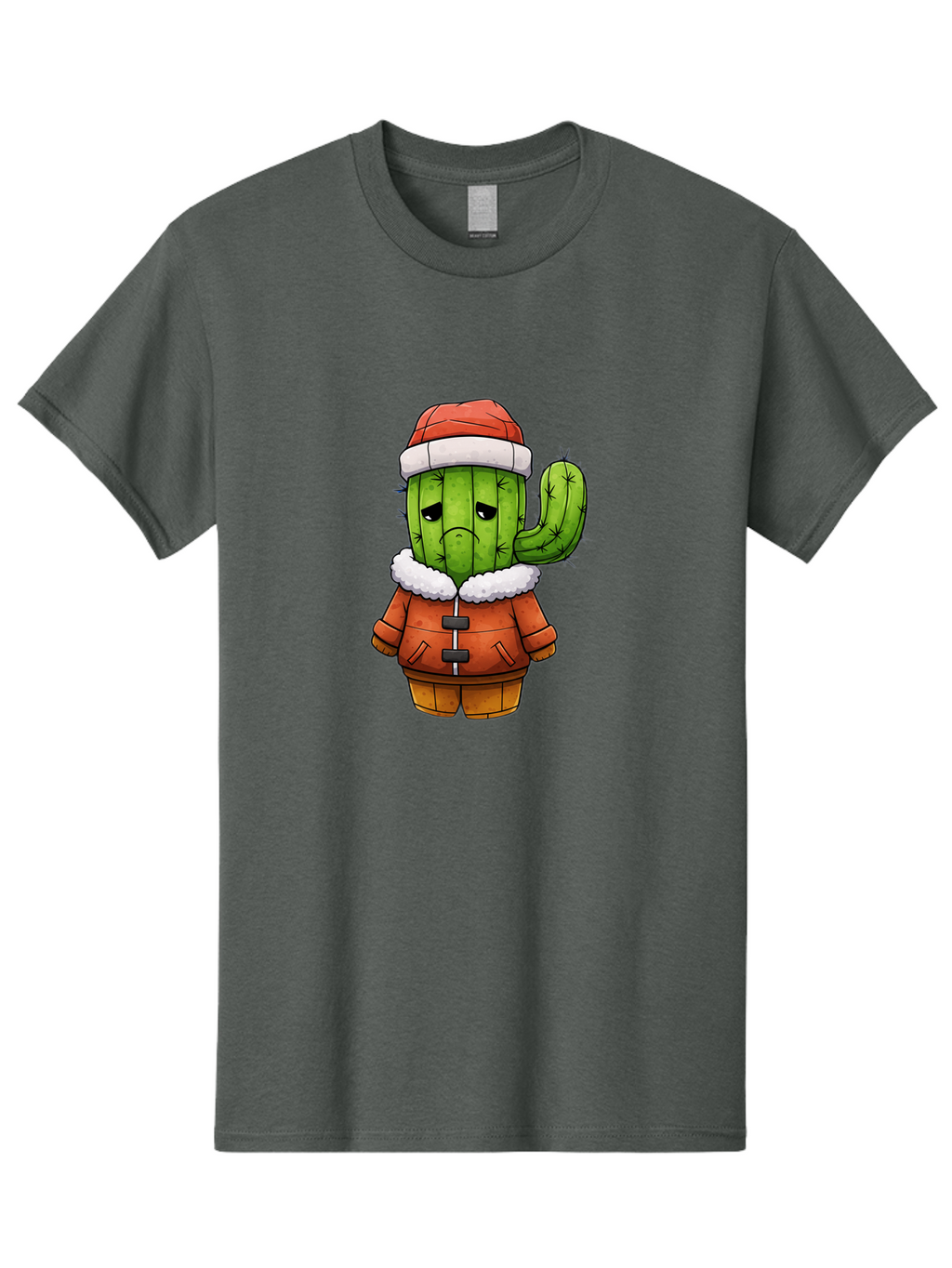 Grumpy-Cactus-In-Winter-Outfit Men'S Graphic Tee, 100% Cotton, Comfortable Casual Summer Wear, Machine Washable, Vintage Camera, Old Camera, Antique Camera, Black Camera, Classic Photography, Photography Equipment, Nostalgic Device, Bam592