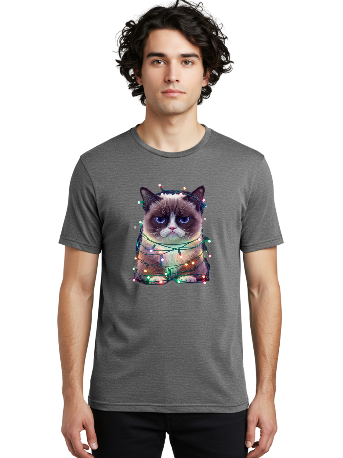 Grumpy-Cat-1 Men'S Graphic Tee, 100% Cotton, Comfortable Casual Summer Wear, Machine Washable, Vintage Camera, Old Camera, Antique Camera, Black Camera, Classic Photography, Photography Equipment, Nostalgic Device, Film Camera, Camera Art Bam593