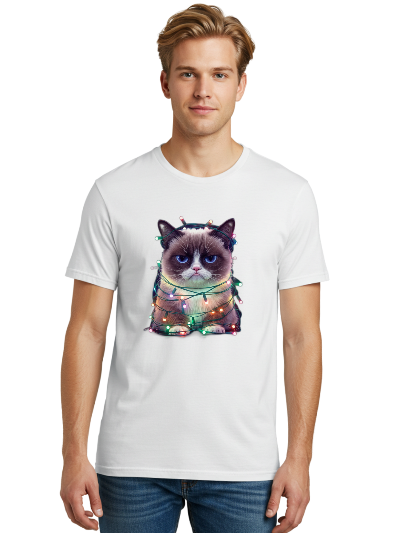 Grumpy-Cat-1 Men'S Graphic Tee, 100% Cotton, Comfortable Casual Summer Wear, Machine Washable, Vintage Camera, Old Camera, Antique Camera, Black Camera, Classic Photography, Photography Equipment, Nostalgic Device, Film Camera, Camera Art Bam593