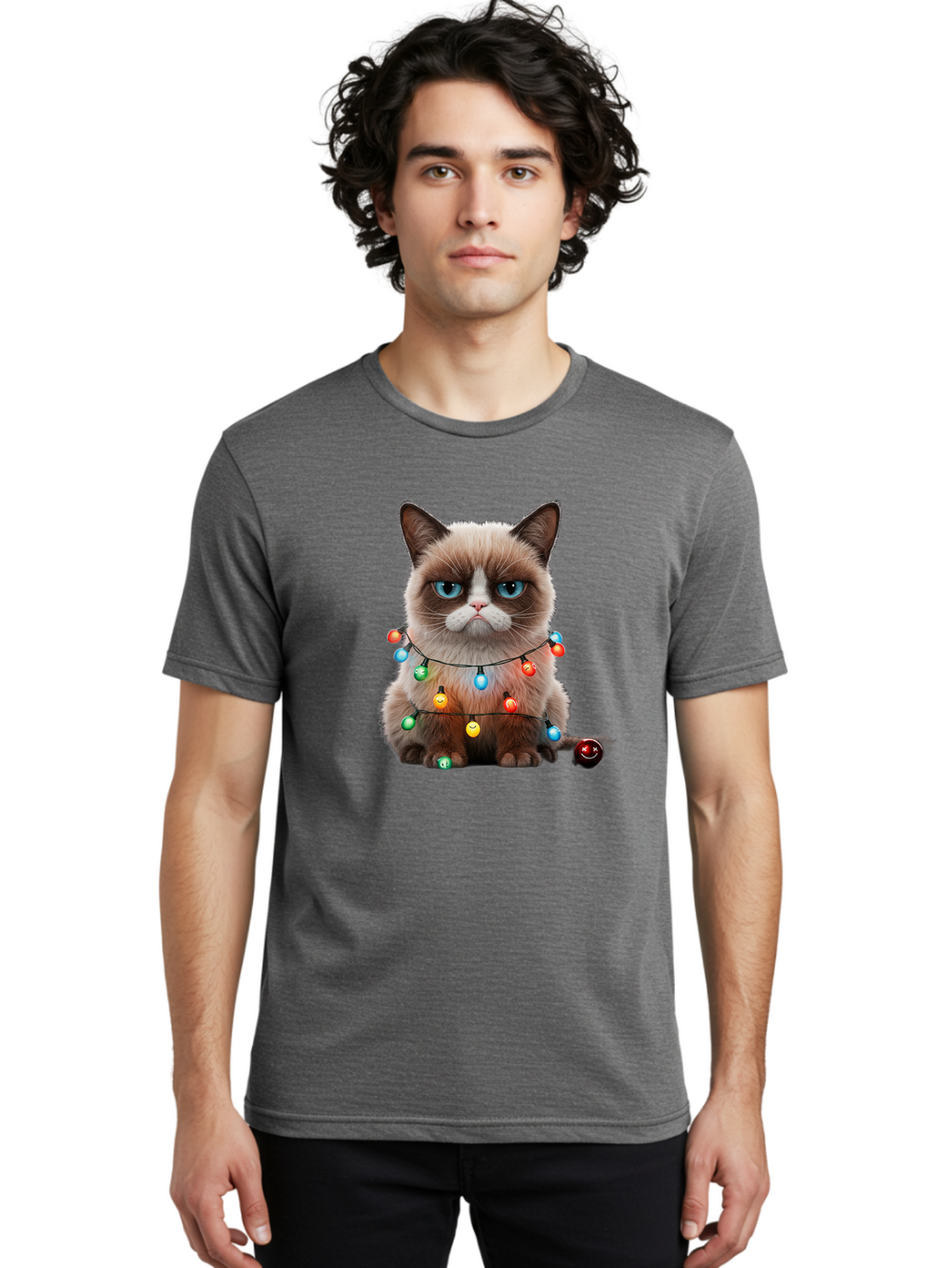 Grumpy-Cat-2 Men'S Graphic Tee, 100% Cotton, Comfortable Casual Summer Wear, Machine Washable, Vintage Camera, Old Camera, Antique Camera, Black Camera, Classic Photography, Photography Equipment, Nostalgic Device, Film Camera, Camera Art Bam594