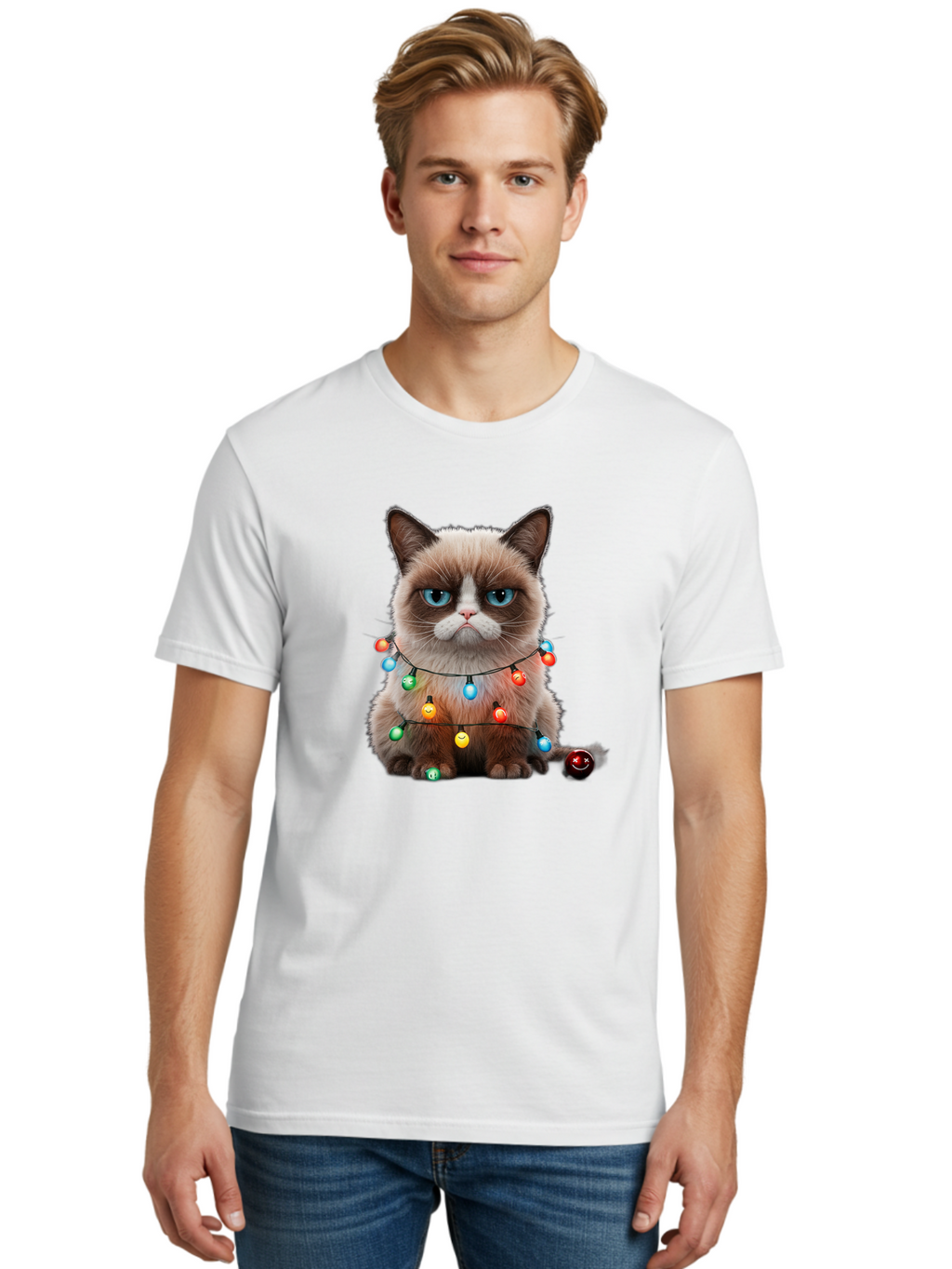 Grumpy-Cat-2 Men'S Graphic Tee, 100% Cotton, Comfortable Casual Summer Wear, Machine Washable, Vintage Camera, Old Camera, Antique Camera, Black Camera, Classic Photography, Photography Equipment, Nostalgic Device, Film Camera, Camera Art Bam594