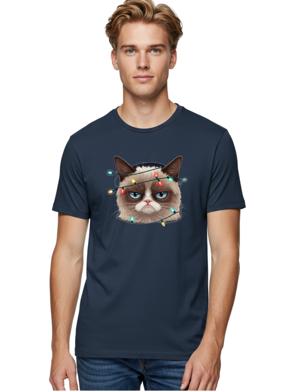 Grumpy-Cat-3 Men'S Graphic Tee, 100% Cotton, Comfortable Casual Summer Wear, Machine Washable, Vintage Camera, Old Camera, Antique Camera, Black Camera, Classic Photography, Photography Equipment, Nostalgic Device, Film Camera, Camera Art Bam595