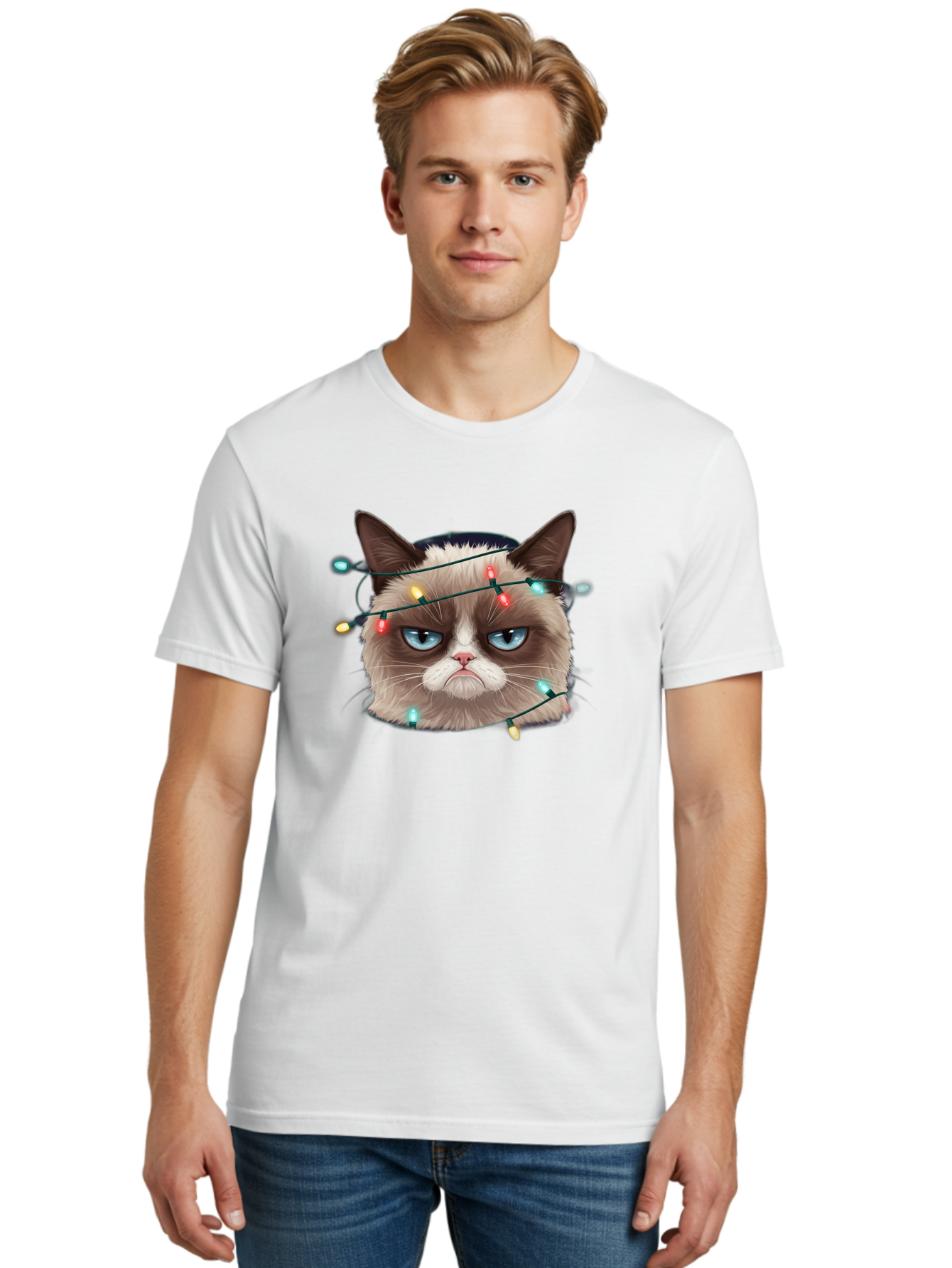 Grumpy-Cat-3 Men'S Graphic Tee, 100% Cotton, Comfortable Casual Summer Wear, Machine Washable, Vintage Camera, Old Camera, Antique Camera, Black Camera, Classic Photography, Photography Equipment, Nostalgic Device, Film Camera, Camera Art Bam595