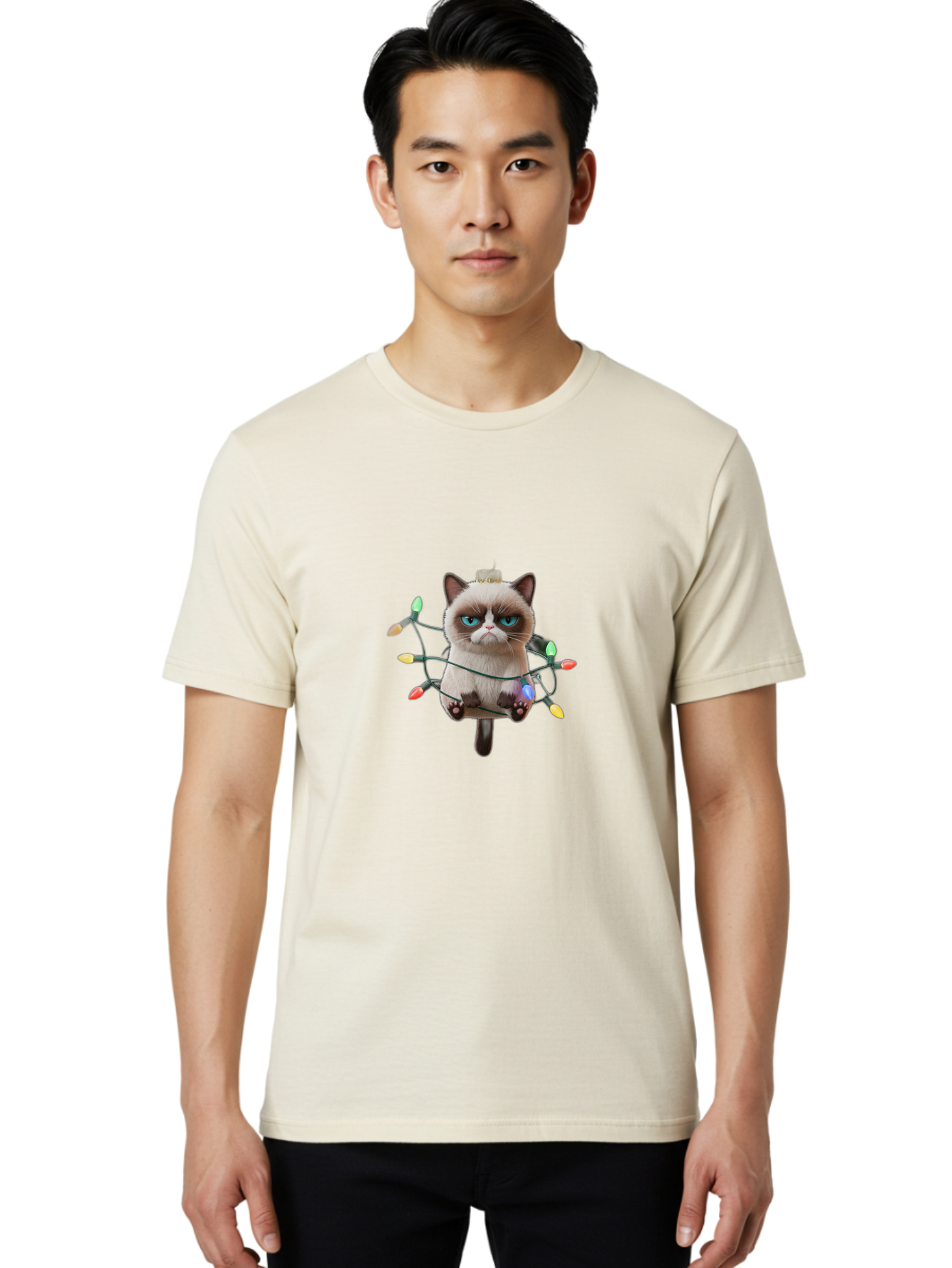 Grumpy-Cat-4 Men'S Graphic Tee, 100% Cotton, Comfortable Casual Summer Wear, Machine Washable, Vintage Camera, Old Camera, Antique Camera, Black Camera, Classic Photography, Photography Equipment, Nostalgic Device, Film Camera, Camera Art Bam596
