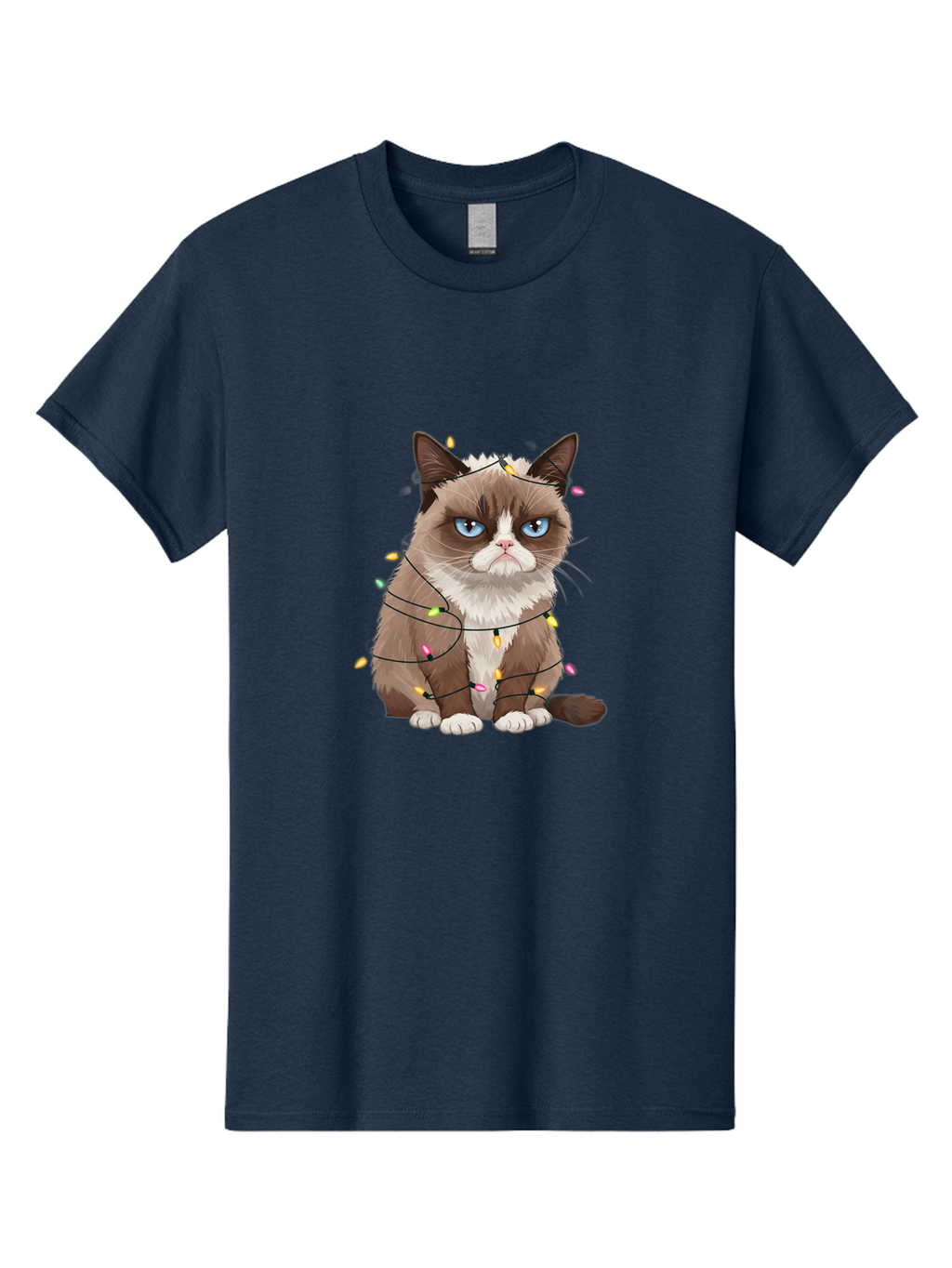 Grumpy-Cat-Christmas-Lights Men'S Graphic Tee, 100% Cotton, Comfortable Casual Summer Wear, Machine Washable, Vintage Camera, Old Camera, Antique Camera, Black Camera, Classic Photography, Photography Equipment, Nostalgic Device, Film Camera, Bam597