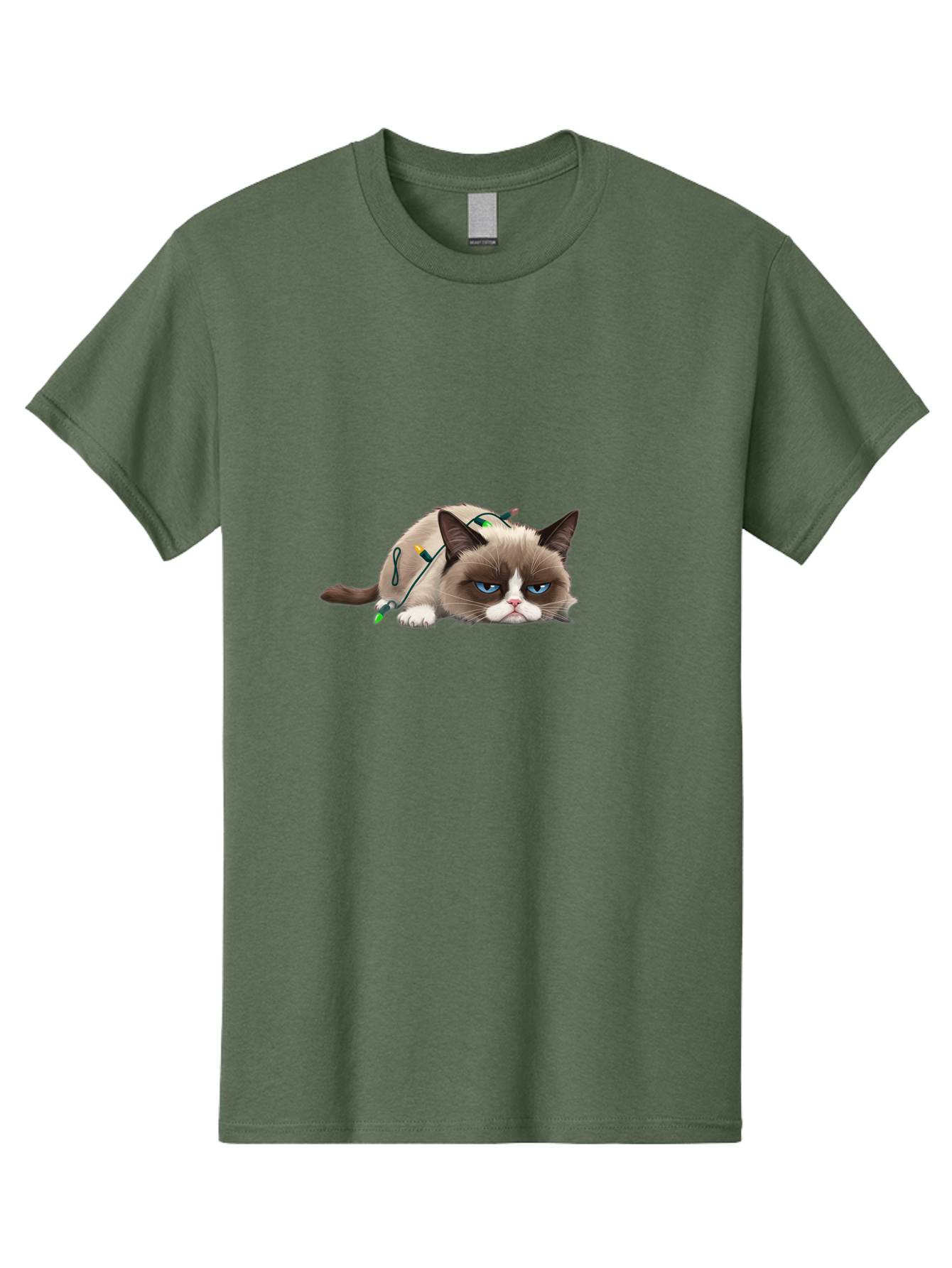 Grumpy-Cat-With-Christmas-Sweater Men'S Graphic Tee, 100% Cotton, Comfortable Casual Summer Wear, Machine Washable, Vintage Camera, Old Camera, Antique Camera, Black Camera, Classic Photography, Photography Equipment, Nostalgic Device, Bam598