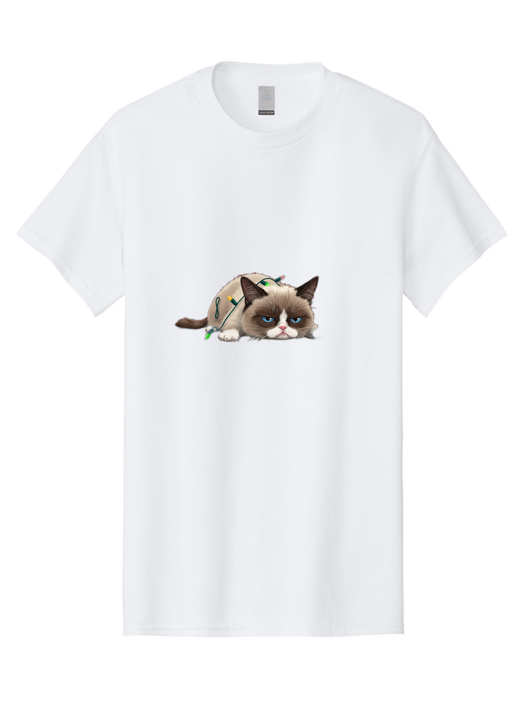 Grumpy-Cat-With-Christmas-Sweater Men'S Graphic Tee, 100% Cotton, Comfortable Casual Summer Wear, Machine Washable, Vintage Camera, Old Camera, Antique Camera, Black Camera, Classic Photography, Photography Equipment, Nostalgic Device, Bam598