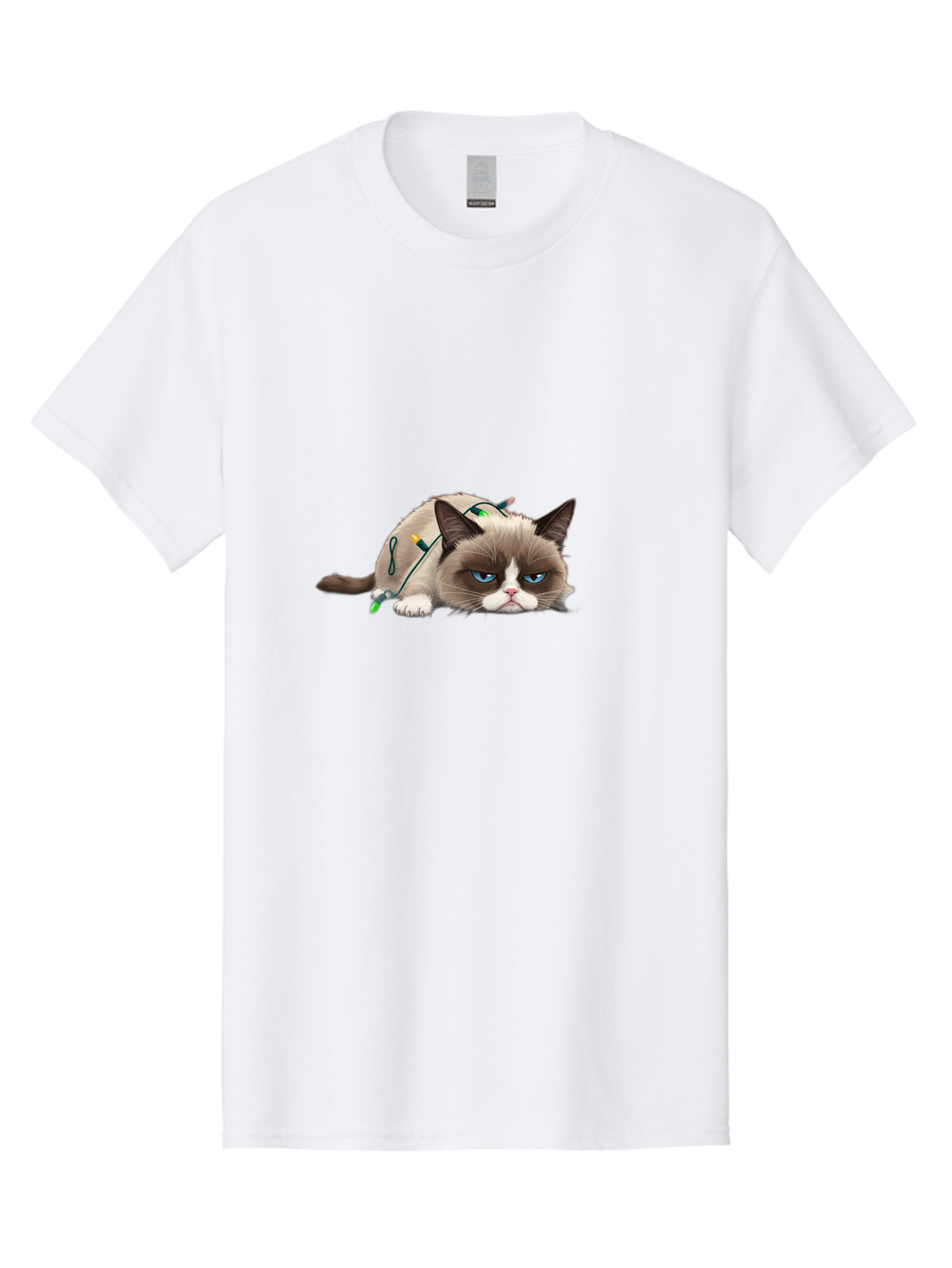 Grumpy-Cat-With-Christmas-Sweater Men'S Graphic Tee, 100% Cotton, Comfortable Casual Summer Wear, Machine Washable, Vintage Camera, Old Camera, Antique Camera, Black Camera, Classic Photography, Photography Equipment, Nostalgic Device, Bam598