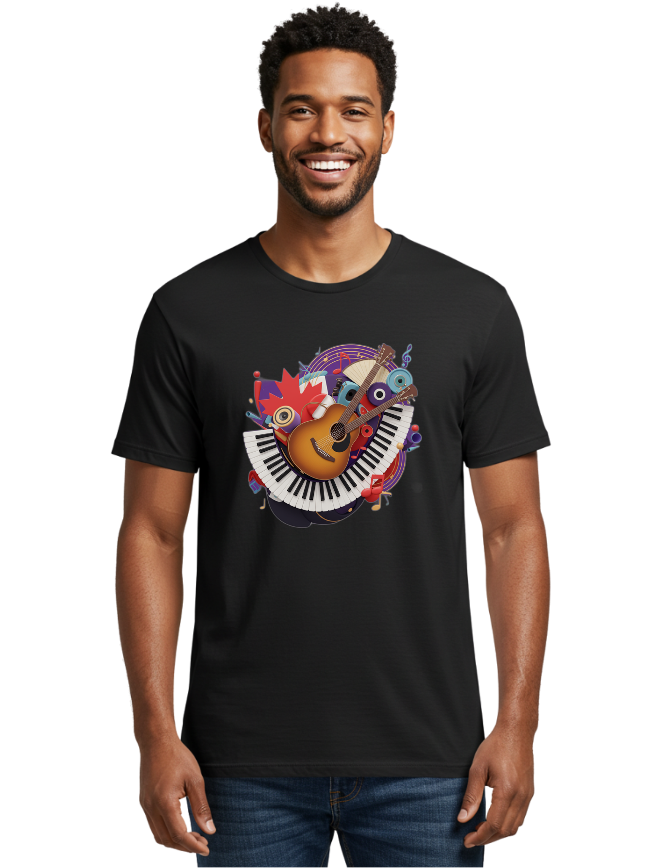 Guitar-And-Piano-Keys Men'S Graphic Tee, 100% Cotton, Comfortable Casual Summer Wear, Machine Washable, Vintage Camera, Old Camera, Antique Camera, Black Camera, Classic Photography, Photography Equipment, Nostalgic Device, Film Camera, Bam601