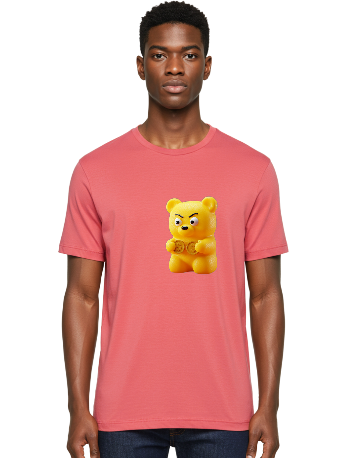 Gummy-Bear-1 Men'S Graphic Tee, 100% Cotton, Comfortable Casual Summer Wear, Machine Washable, Vintage Camera, Old Camera, Antique Camera, Black Camera, Classic Photography, Photography Equipment, Nostalgic Device, Film Camera, Camera Art Bam603