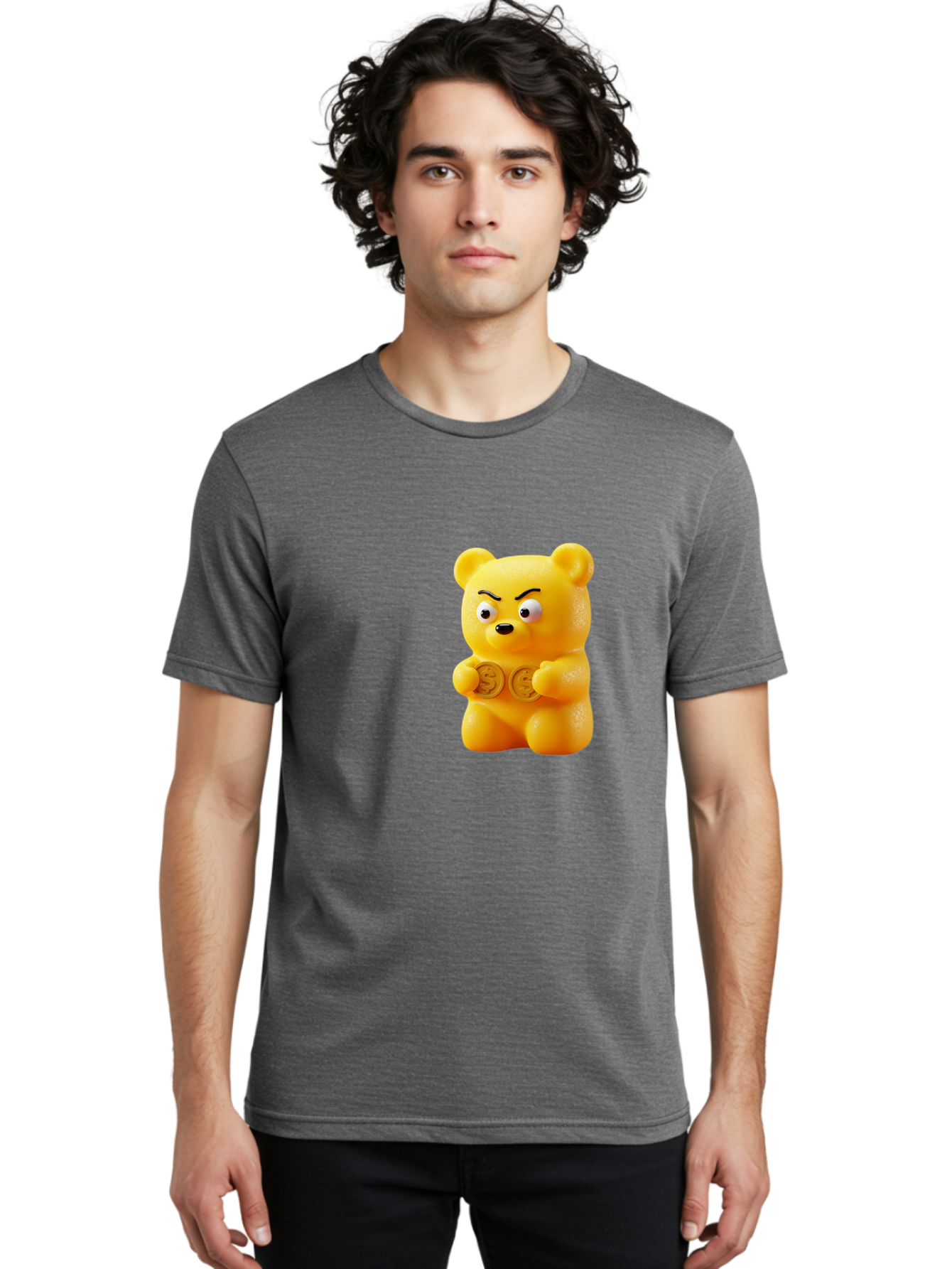 Gummy-Bear-1 Men'S Graphic Tee, 100% Cotton, Comfortable Casual Summer Wear, Machine Washable, Vintage Camera, Old Camera, Antique Camera, Black Camera, Classic Photography, Photography Equipment, Nostalgic Device, Film Camera, Camera Art Bam603