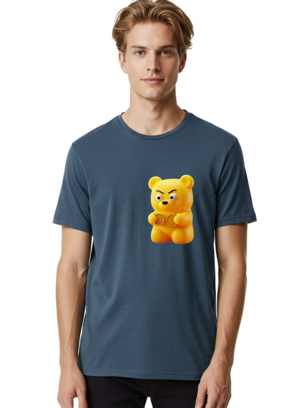 Gummy-Bear-1 Men'S Graphic Tee, 100% Cotton, Comfortable Casual Summer Wear, Machine Washable, Vintage Camera, Old Camera, Antique Camera, Black Camera, Classic Photography, Photography Equipment, Nostalgic Device, Film Camera, Camera Art Bam603