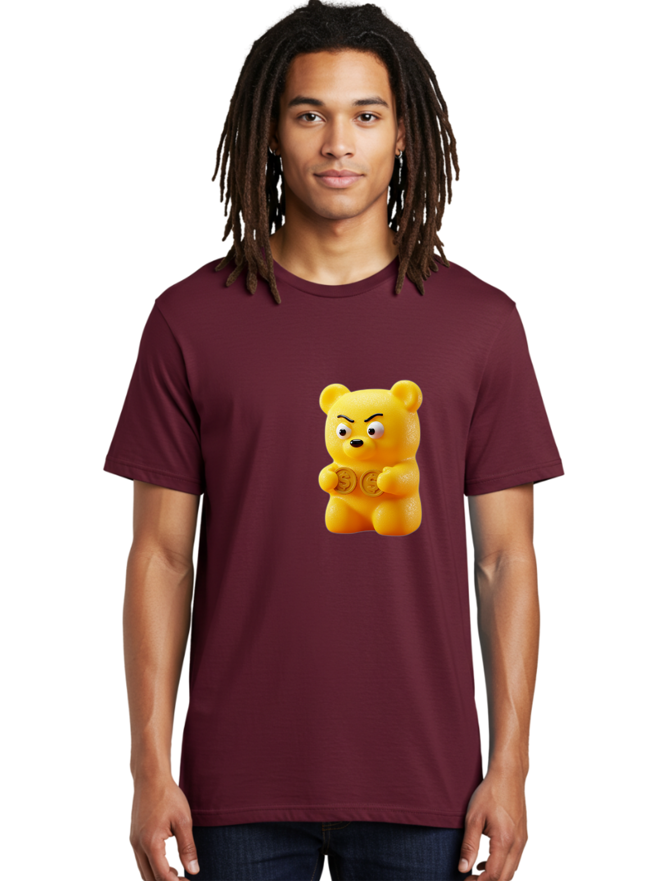 Gummy-Bear-1 Men'S Graphic Tee, 100% Cotton, Comfortable Casual Summer Wear, Machine Washable, Vintage Camera, Old Camera, Antique Camera, Black Camera, Classic Photography, Photography Equipment, Nostalgic Device, Film Camera, Camera Art Bam603