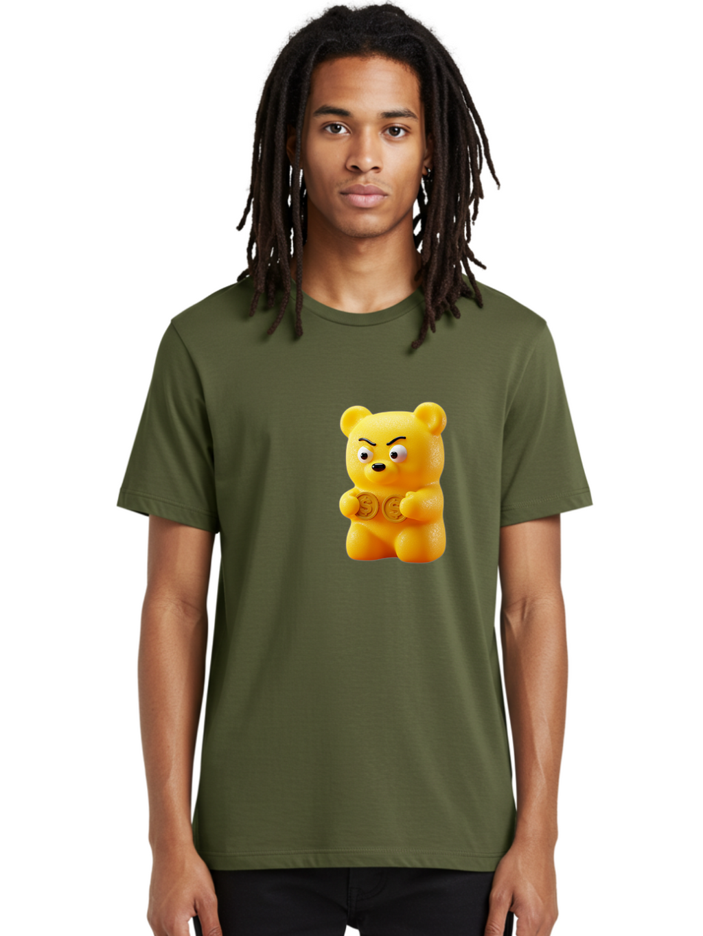 Gummy-Bear-1 Men'S Graphic Tee, 100% Cotton, Comfortable Casual Summer Wear, Machine Washable, Vintage Camera, Old Camera, Antique Camera, Black Camera, Classic Photography, Photography Equipment, Nostalgic Device, Film Camera, Camera Art Bam603