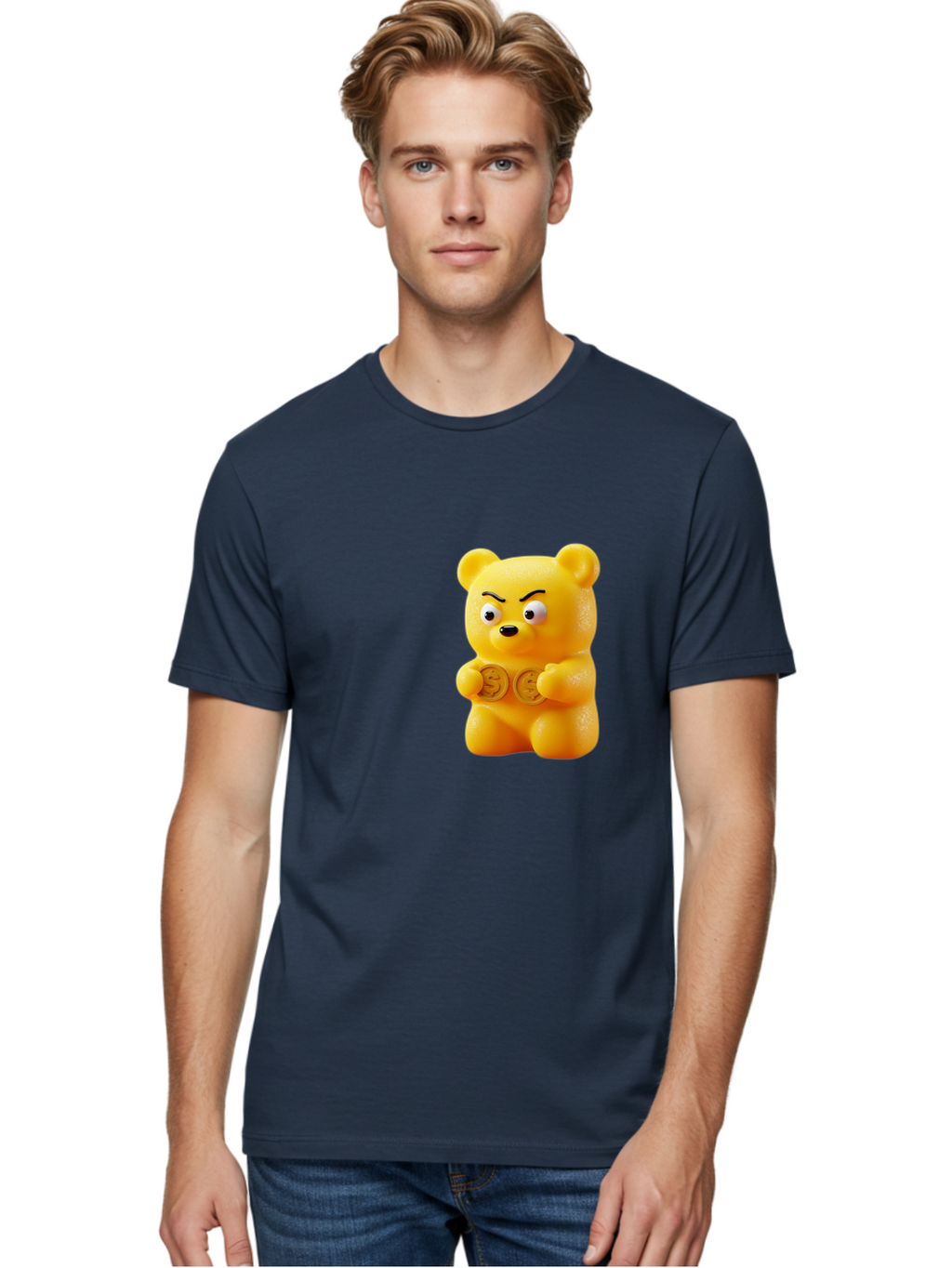Gummy-Bear-1 Men'S Graphic Tee, 100% Cotton, Comfortable Casual Summer Wear, Machine Washable, Vintage Camera, Old Camera, Antique Camera, Black Camera, Classic Photography, Photography Equipment, Nostalgic Device, Film Camera, Camera Art Bam603