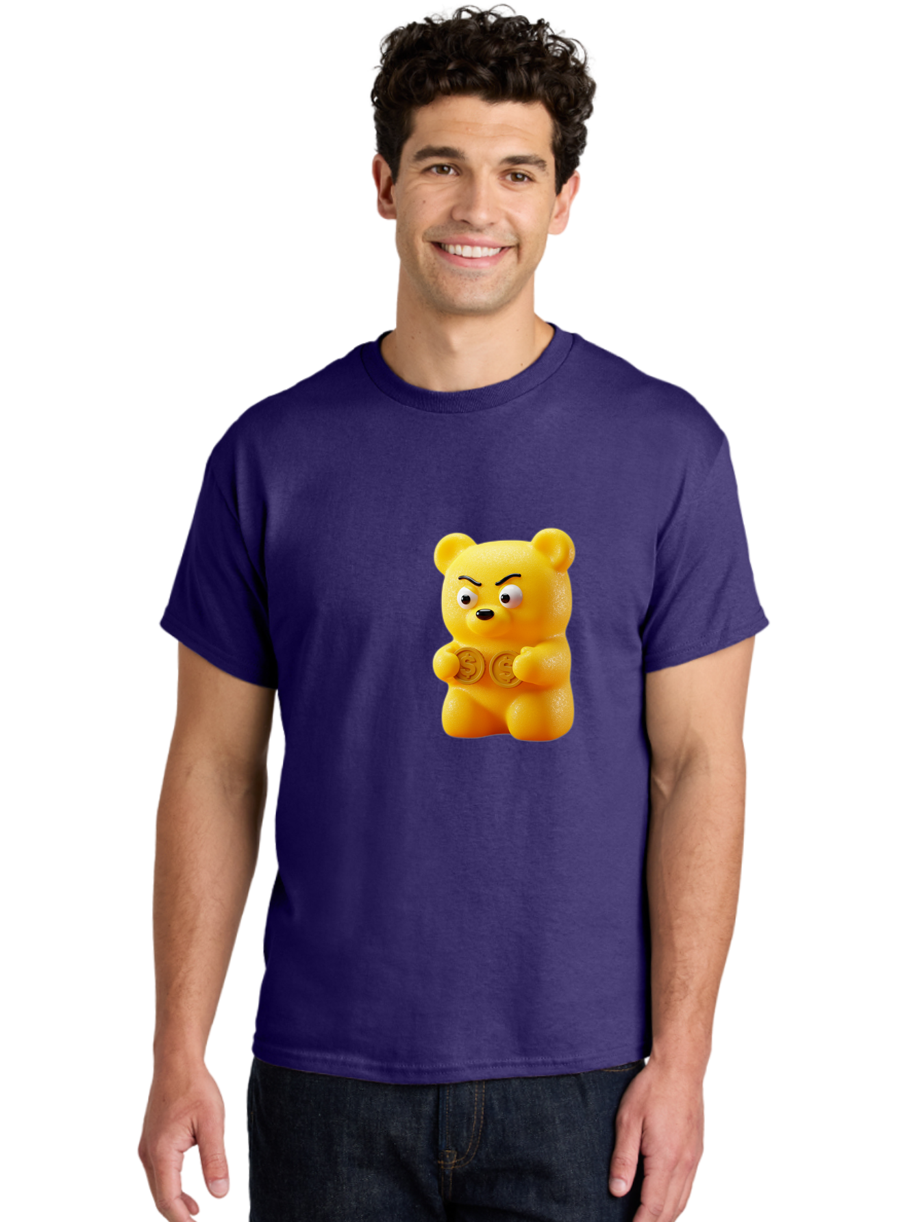 Gummy-Bear-1 Men'S Graphic Tee, 100% Cotton, Comfortable Casual Summer Wear, Machine Washable, Vintage Camera, Old Camera, Antique Camera, Black Camera, Classic Photography, Photography Equipment, Nostalgic Device, Film Camera, Camera Art Bam603