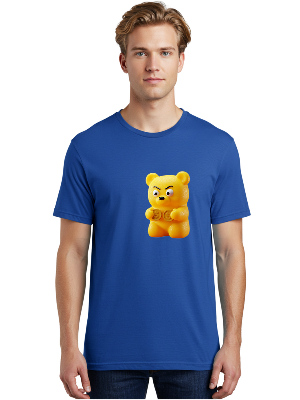 Gummy-Bear-1 Men'S Graphic Tee, 100% Cotton, Comfortable Casual Summer Wear, Machine Washable, Vintage Camera, Old Camera, Antique Camera, Black Camera, Classic Photography, Photography Equipment, Nostalgic Device, Film Camera, Camera Art Bam603
