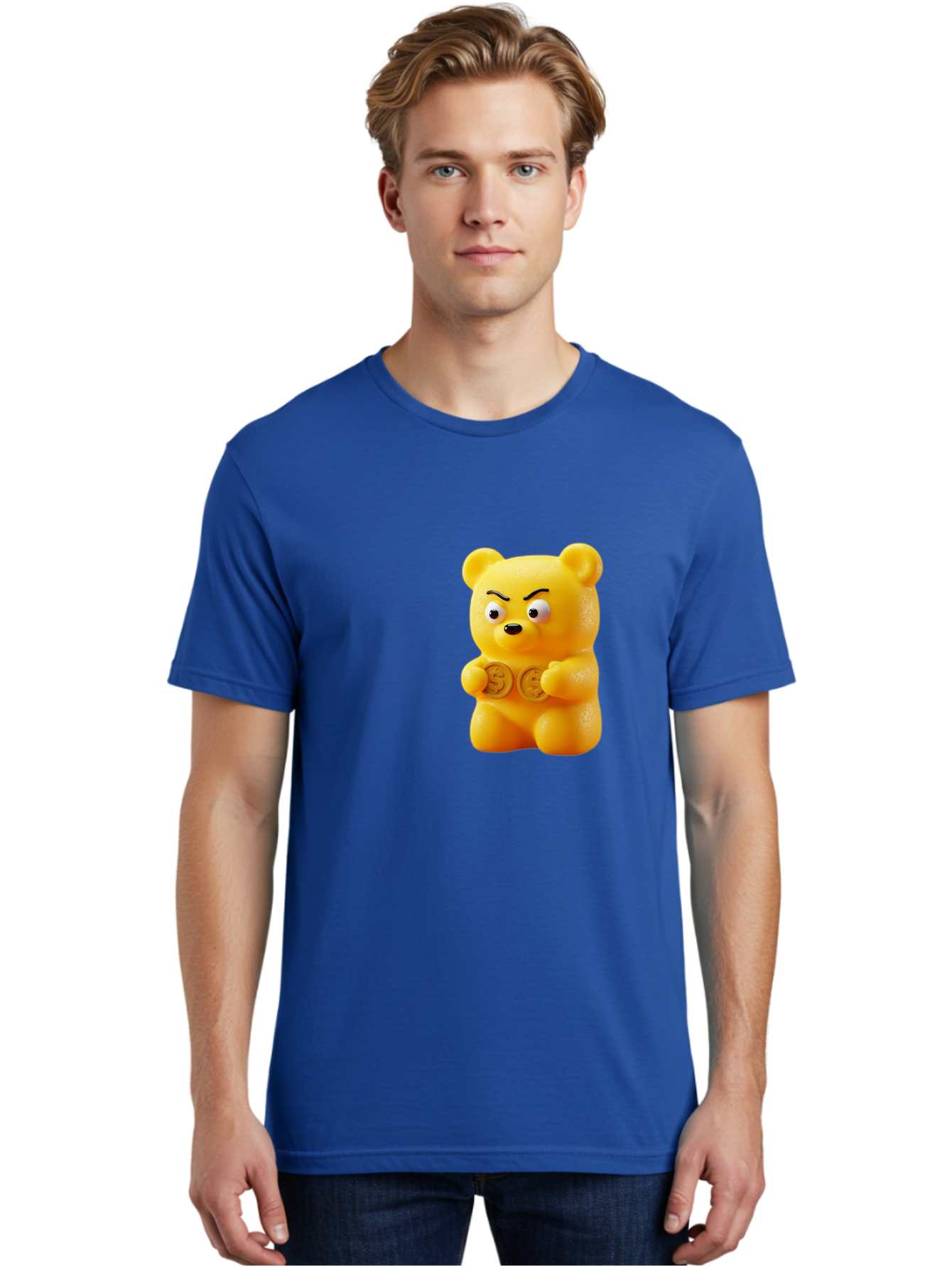Gummy-Bear-1 Men'S Graphic Tee, 100% Cotton, Comfortable Casual Summer Wear, Machine Washable, Vintage Camera, Old Camera, Antique Camera, Black Camera, Classic Photography, Photography Equipment, Nostalgic Device, Film Camera, Camera Art Bam603