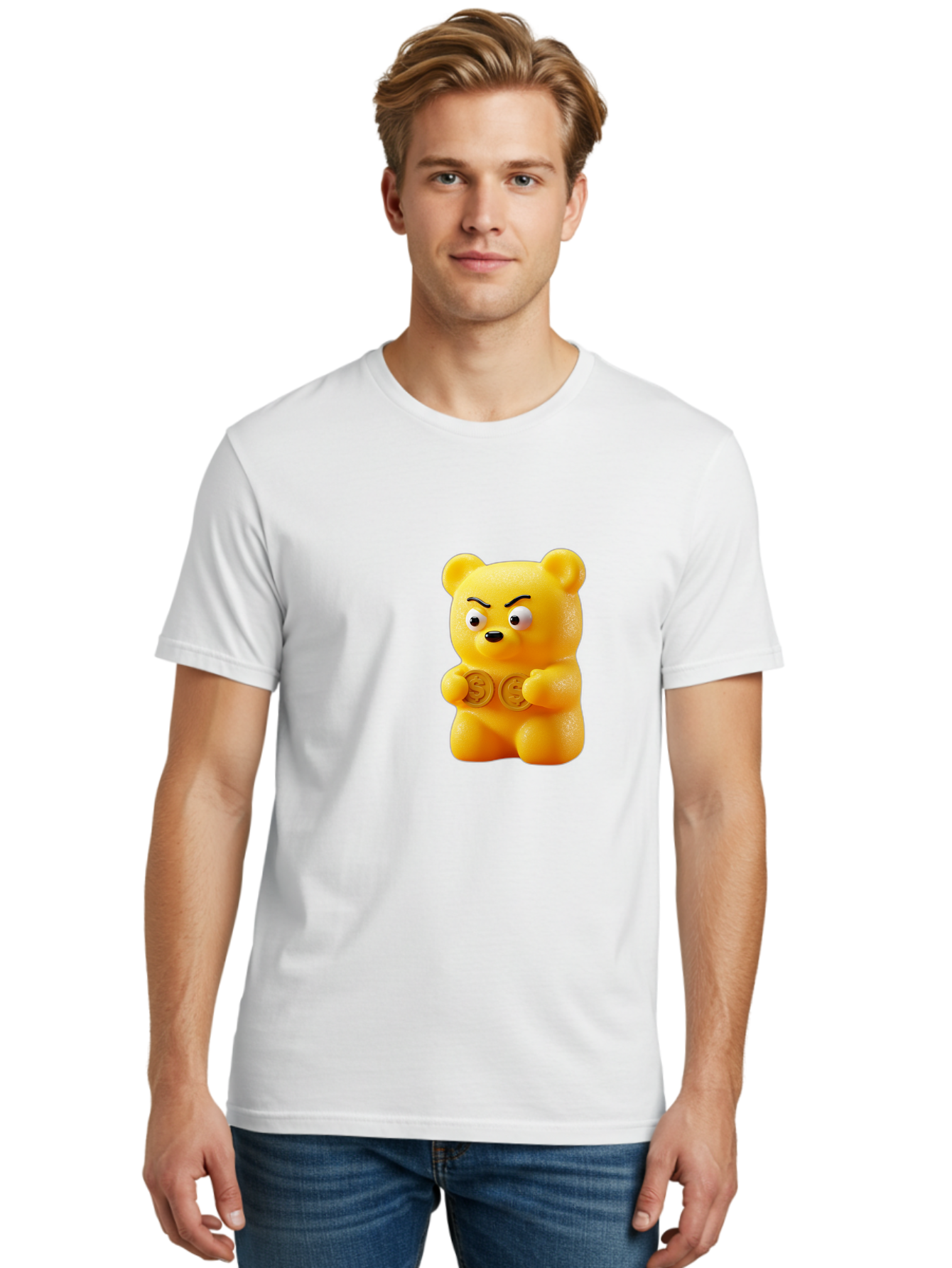 Gummy-Bear-1 Men'S Graphic Tee, 100% Cotton, Comfortable Casual Summer Wear, Machine Washable, Vintage Camera, Old Camera, Antique Camera, Black Camera, Classic Photography, Photography Equipment, Nostalgic Device, Film Camera, Camera Art Bam603