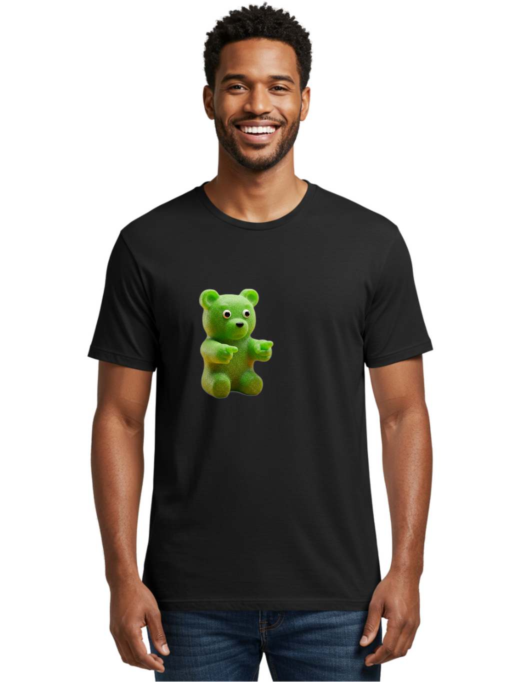 Gummy-Bear-2 Men'S Graphic Tee, 100% Cotton, Comfortable Casual Summer Wear, Machine Washable, Vintage Camera, Old Camera, Antique Camera, Black Camera, Classic Photography, Photography Equipment, Nostalgic Device, Film Camera, Camera Art Bam604