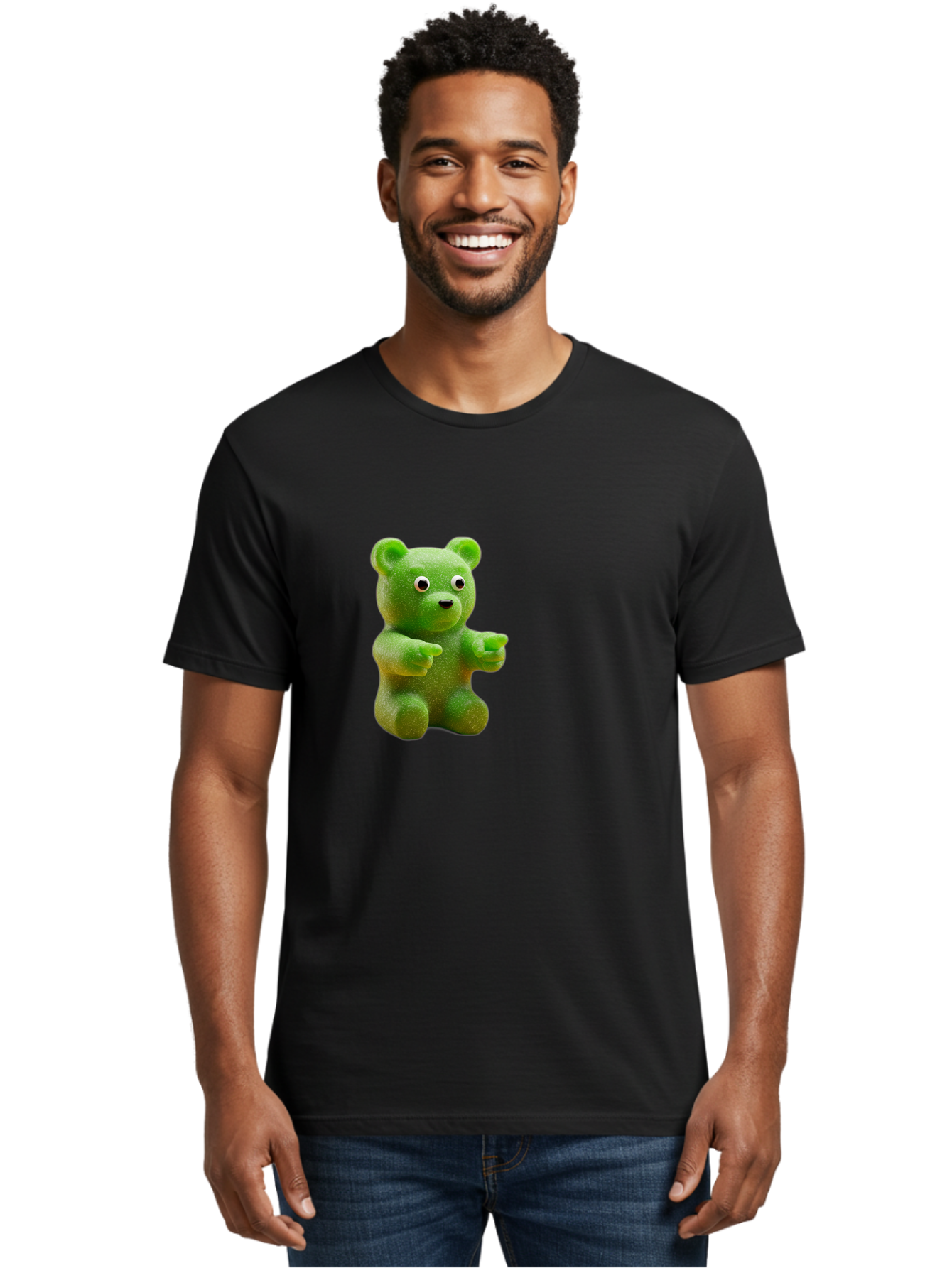 Gummy-Bear-2 Men'S Graphic Tee, 100% Cotton, Comfortable Casual Summer Wear, Machine Washable, Vintage Camera, Old Camera, Antique Camera, Black Camera, Classic Photography, Photography Equipment, Nostalgic Device, Film Camera, Camera Art Bam604