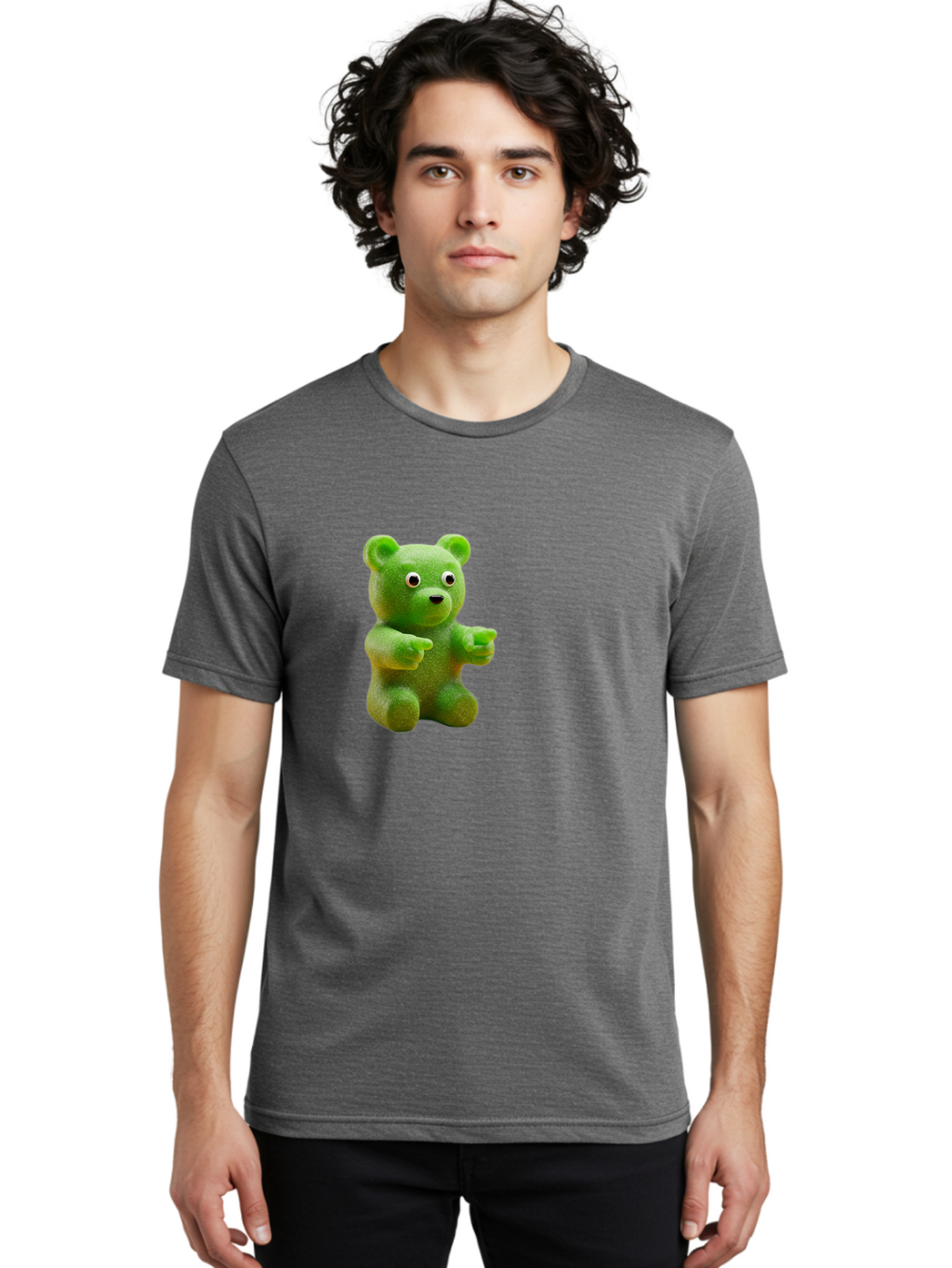 Gummy-Bear-2 Men'S Graphic Tee, 100% Cotton, Comfortable Casual Summer Wear, Machine Washable, Vintage Camera, Old Camera, Antique Camera, Black Camera, Classic Photography, Photography Equipment, Nostalgic Device, Film Camera, Camera Art Bam604