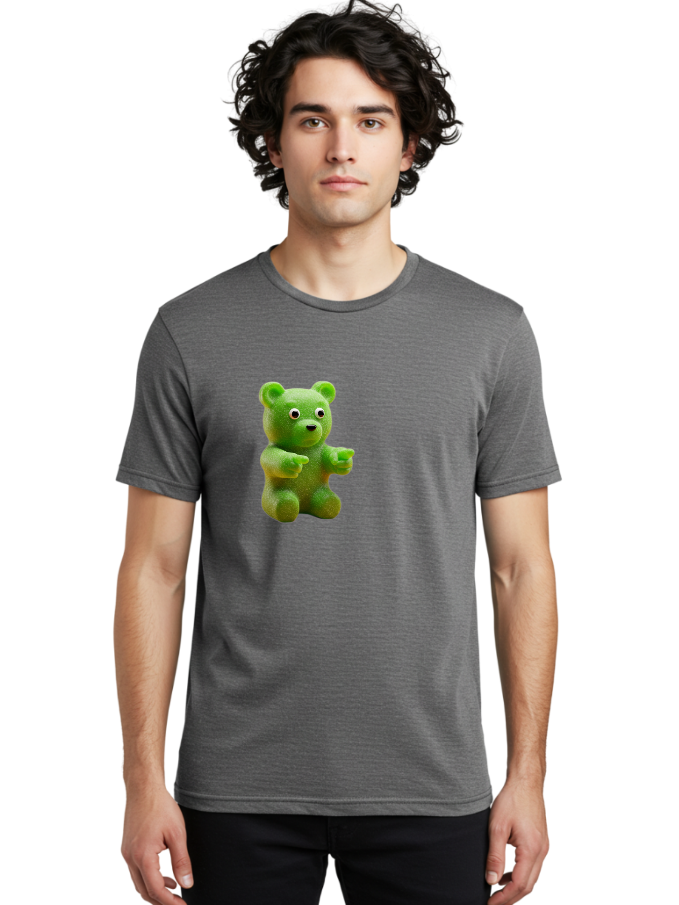 Gummy-Bear-2 Men'S Graphic Tee, 100% Cotton, Comfortable Casual Summer Wear, Machine Washable, Vintage Camera, Old Camera, Antique Camera, Black Camera, Classic Photography, Photography Equipment, Nostalgic Device, Film Camera, Camera Art Bam604