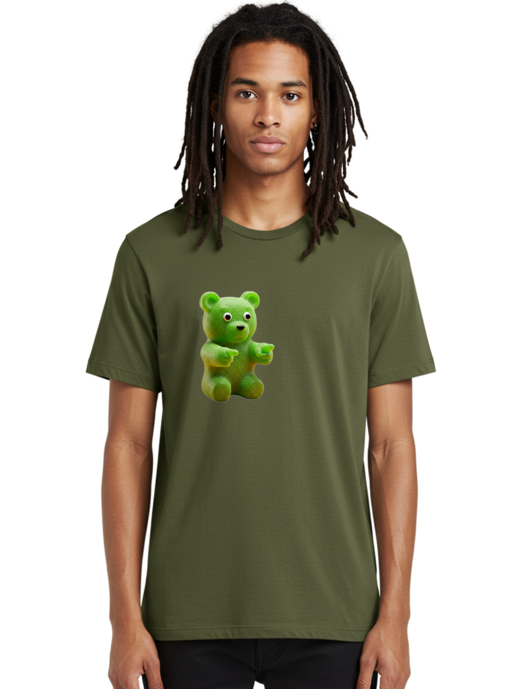 Gummy-Bear-2 Men'S Graphic Tee, 100% Cotton, Comfortable Casual Summer Wear, Machine Washable, Vintage Camera, Old Camera, Antique Camera, Black Camera, Classic Photography, Photography Equipment, Nostalgic Device, Film Camera, Camera Art Bam604
