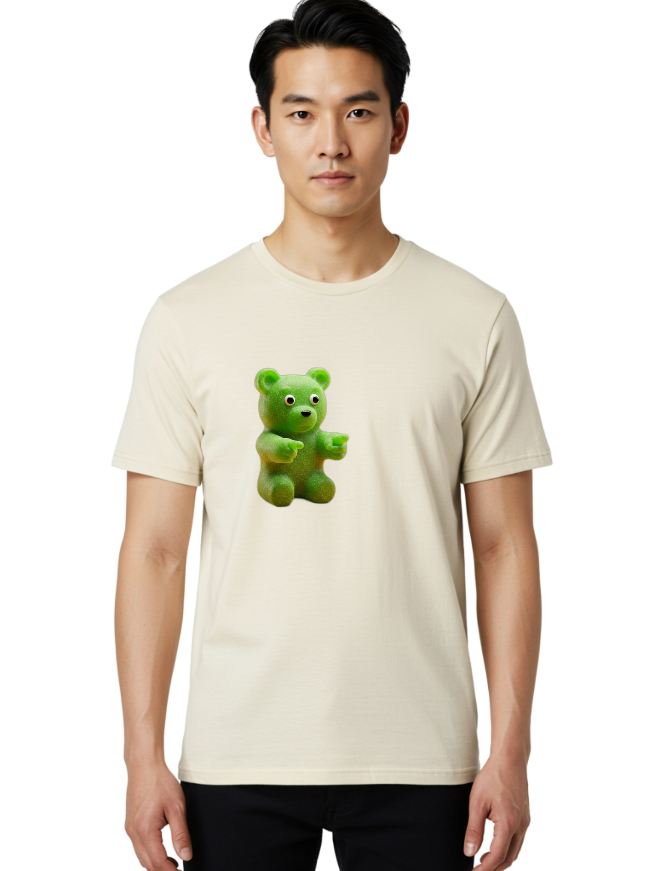 Gummy-Bear-2 Men'S Graphic Tee, 100% Cotton, Comfortable Casual Summer Wear, Machine Washable, Vintage Camera, Old Camera, Antique Camera, Black Camera, Classic Photography, Photography Equipment, Nostalgic Device, Film Camera, Camera Art Bam604