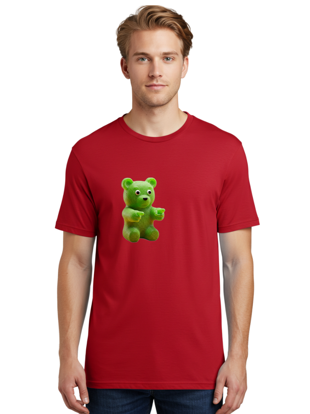 Gummy-Bear-2 Men'S Graphic Tee, 100% Cotton, Comfortable Casual Summer Wear, Machine Washable, Vintage Camera, Old Camera, Antique Camera, Black Camera, Classic Photography, Photography Equipment, Nostalgic Device, Film Camera, Camera Art Bam604