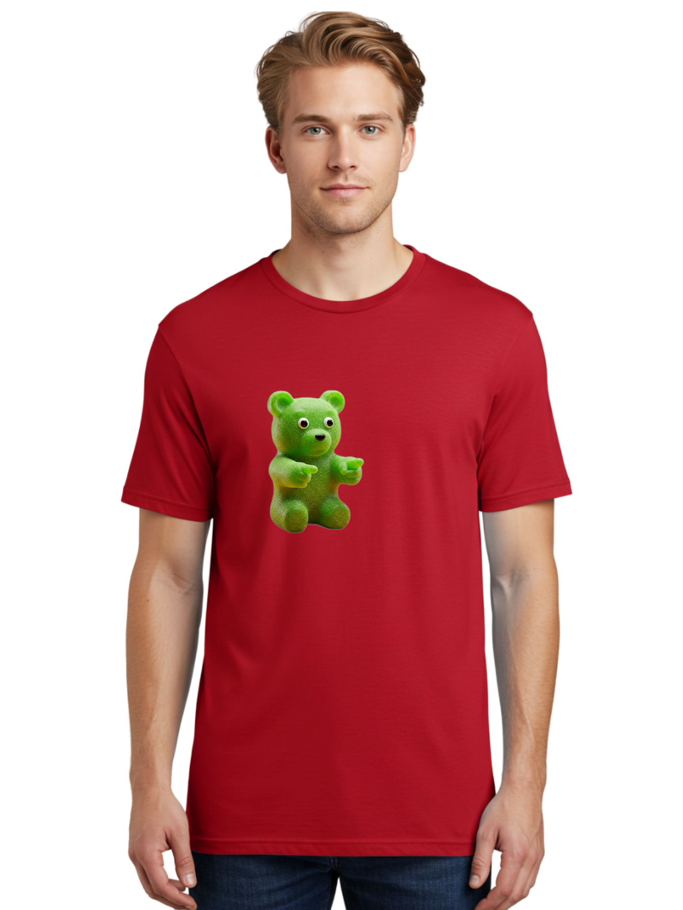 Gummy-Bear-2 Men'S Graphic Tee, 100% Cotton, Comfortable Casual Summer Wear, Machine Washable, Vintage Camera, Old Camera, Antique Camera, Black Camera, Classic Photography, Photography Equipment, Nostalgic Device, Film Camera, Camera Art Bam604